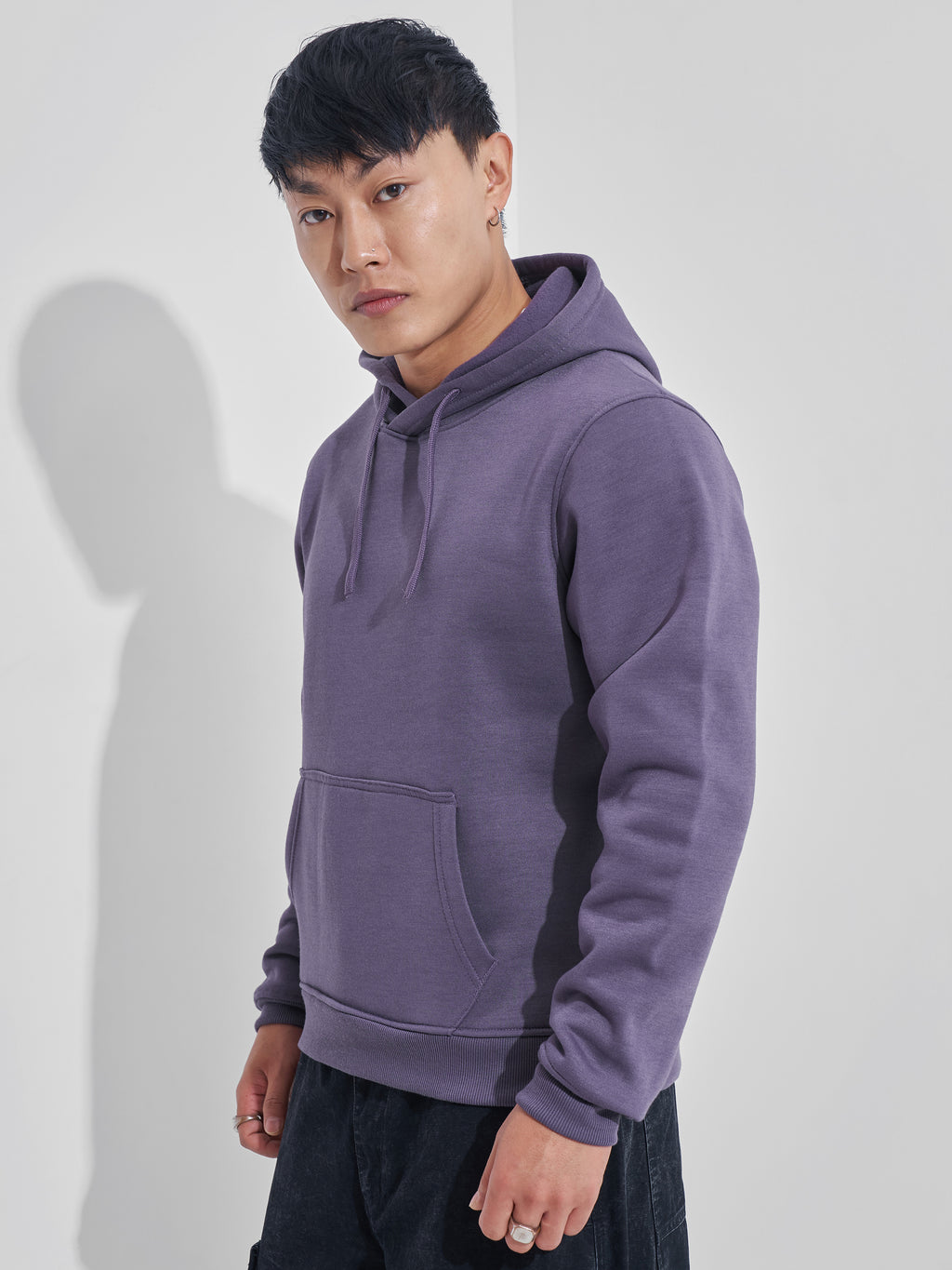 Highlander Men Black Hooded Pullover Sweatshirt - Black - Image 4