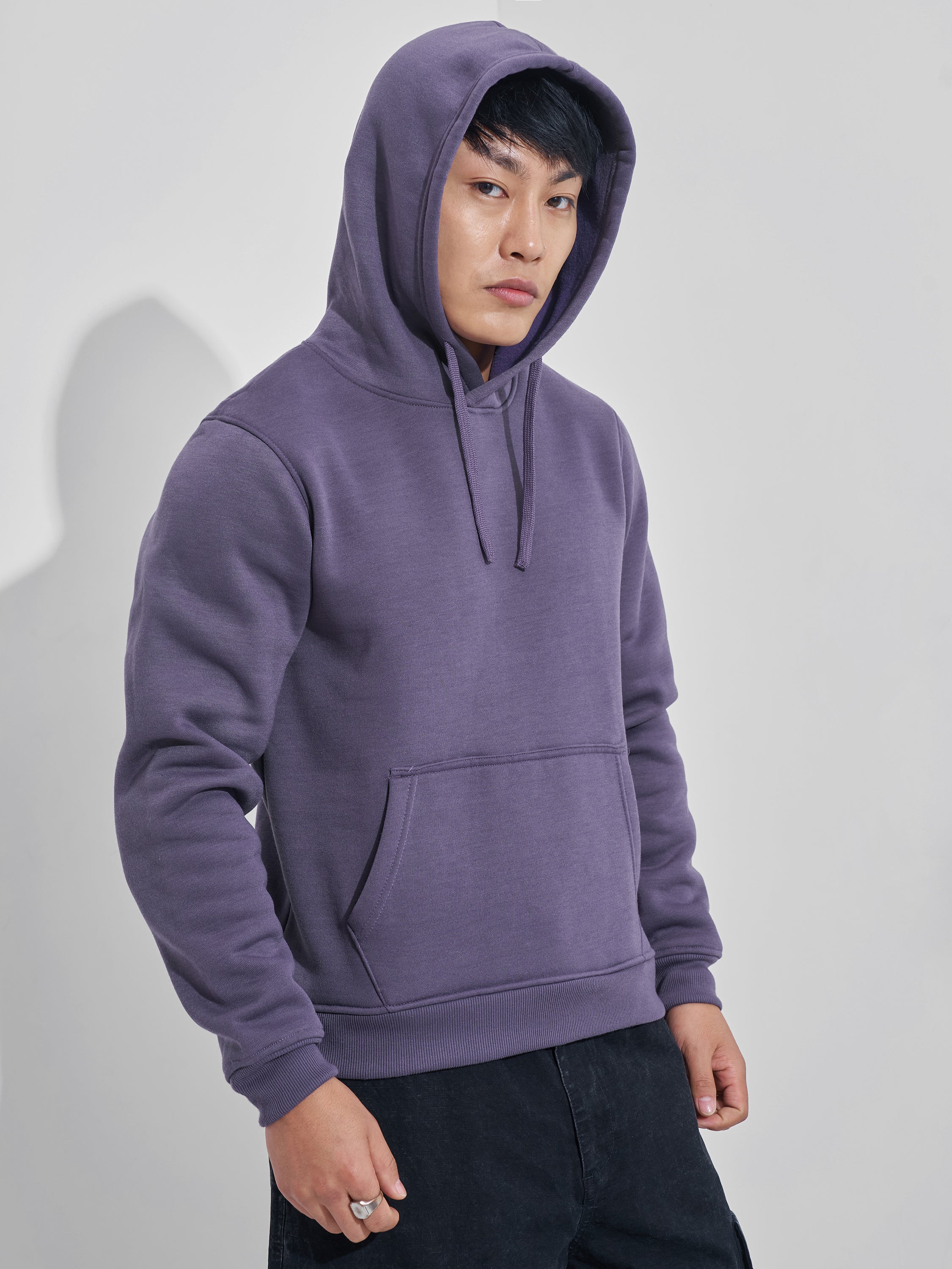 Highlander Men Black Hooded Pullover Sweatshirt - Black - Image 6