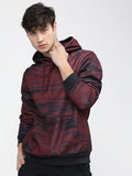Highlander Men Red Hooded Pullover Sweatshirt - Red - Image 1