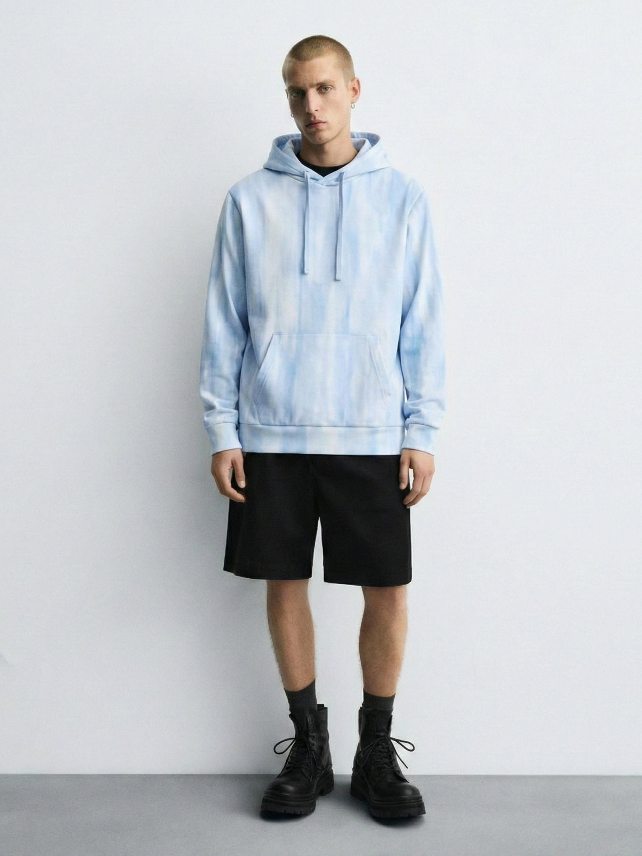 Highlander Men Blue Hooded Pullover Sweatshirt - Blue - Image 3