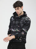 Highlander Men Black Hooded Pullover Sweatshirt - Black - Image 1