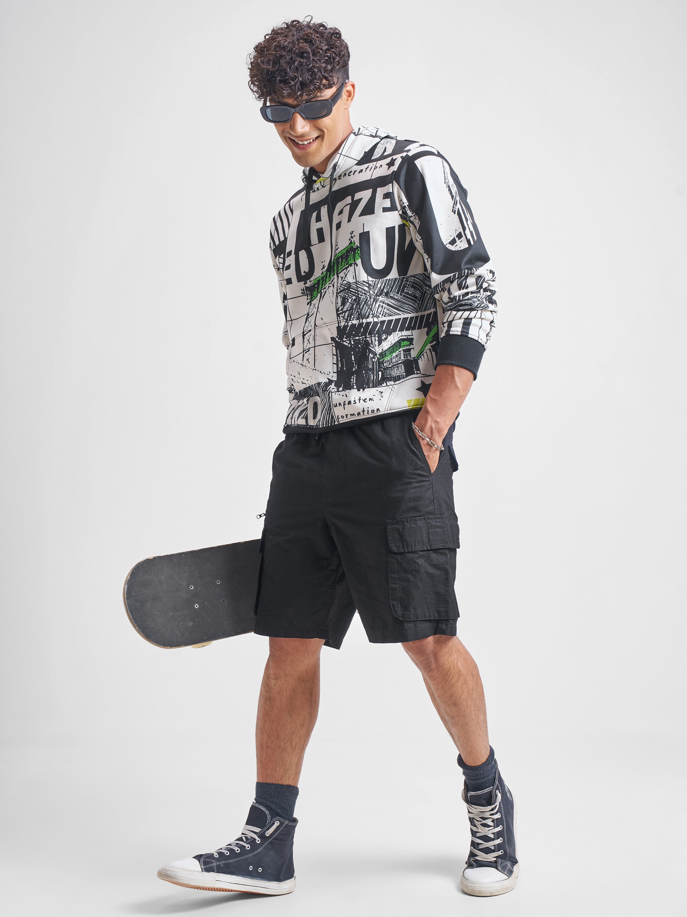 Highlander Men White Hooded Pullover Sweatshirt - White - Image 2