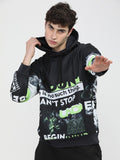 Highlander Men Black Hooded Pullover Sweatshirt - Black - Image 1