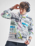 Highlander Men White Hooded Pullover Sweatshirt - White - Image 1