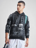 Highlander Men Black Hooded Pullover Sweatshirt - Black - Image 1