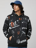 Highlander Men Black Hooded Pullover Sweatshirt - Black - Image 1