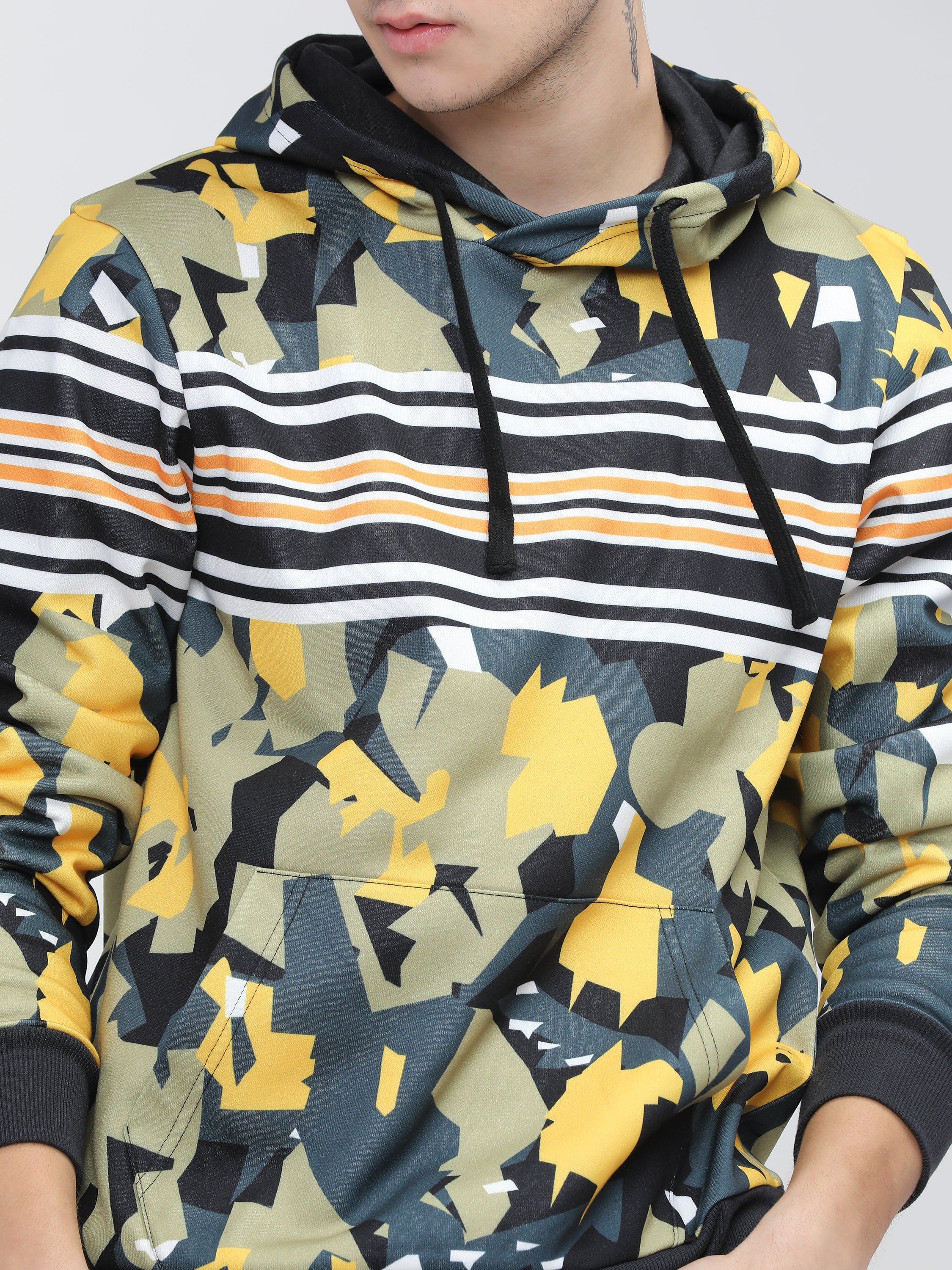 Highlander Men Multi Hooded Pullover Sweatshirt - Multi - Image 4