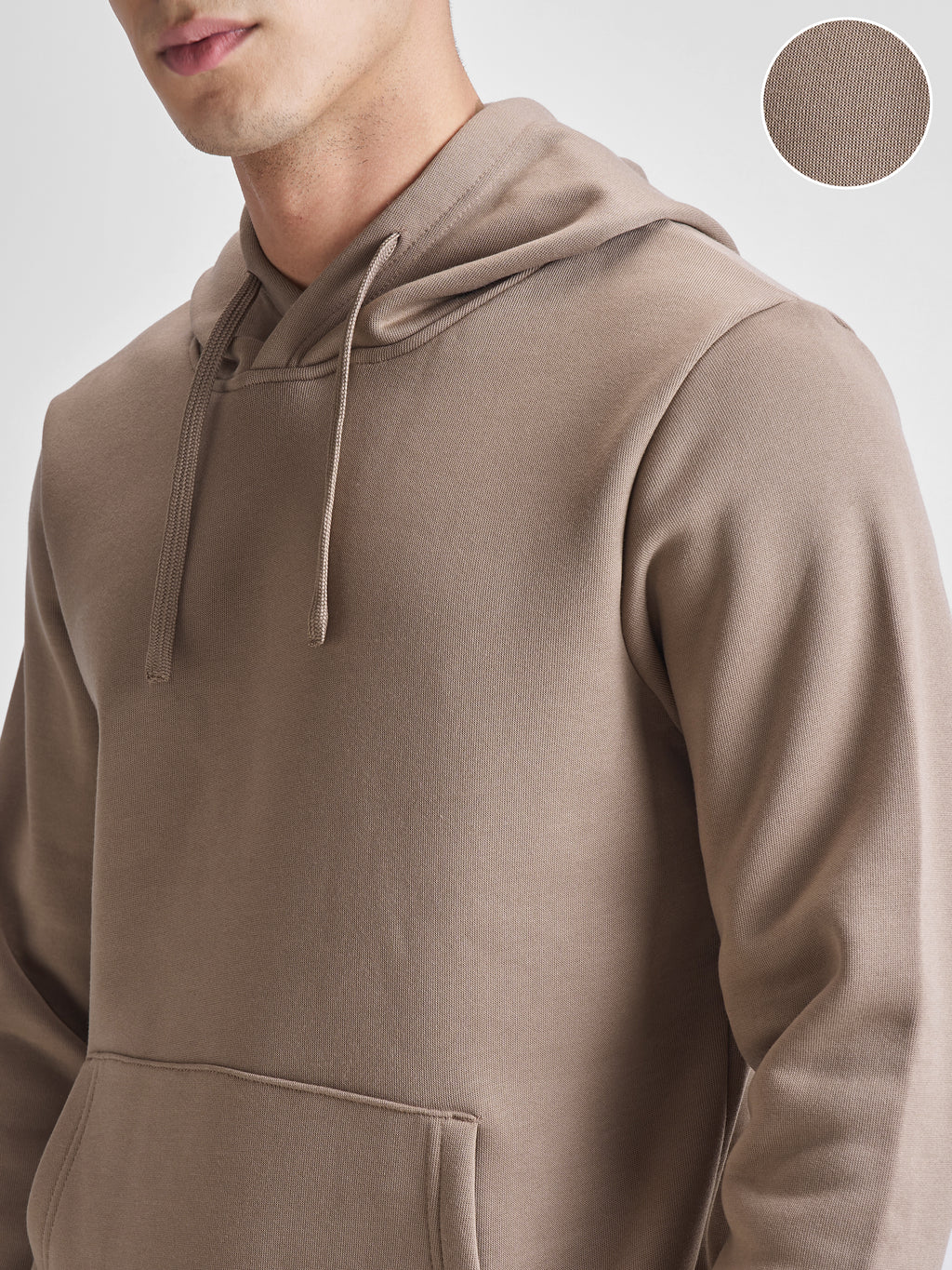 Highlander Men Beige Hooded Pullover Sweatshirt - Beige - Image 5