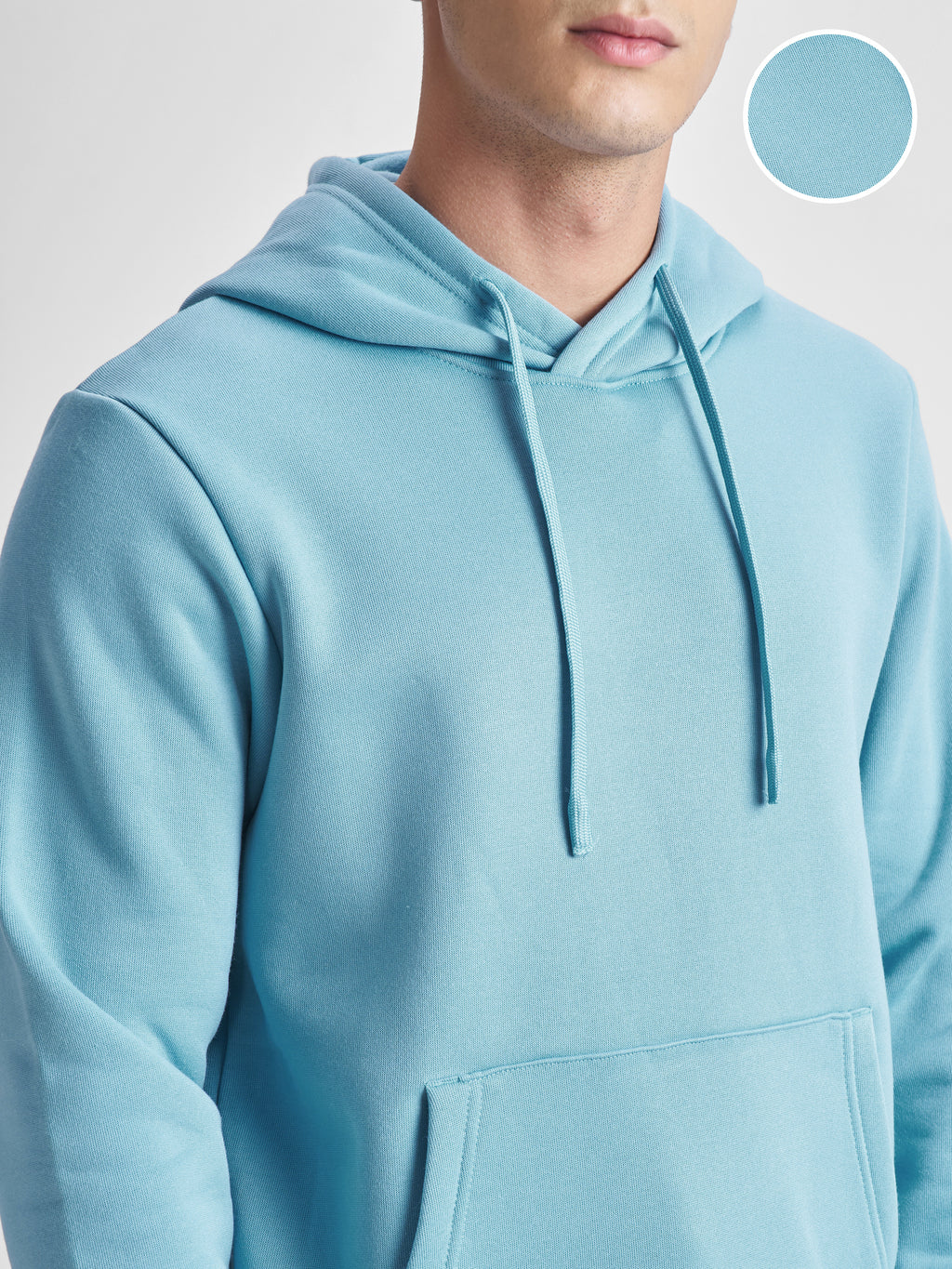 Highlander Men Blue Hooded Pullover Sweatshirt - Blue - Image 5