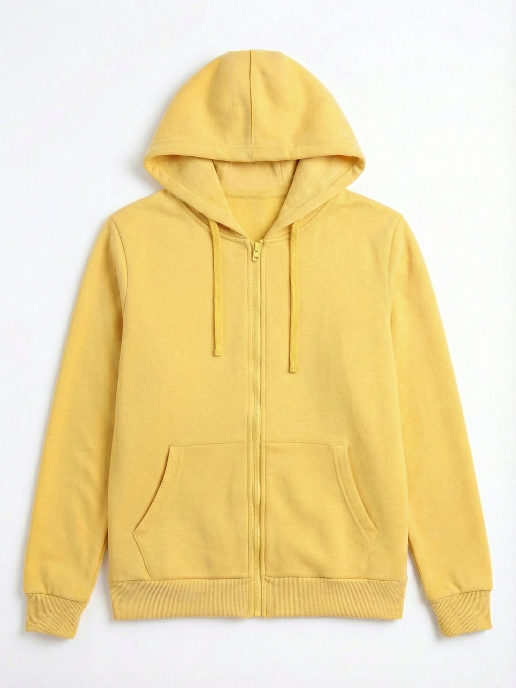 Highlander Men Yellow Hooded Front-Open Sweatshirt - Yellow - Image 4