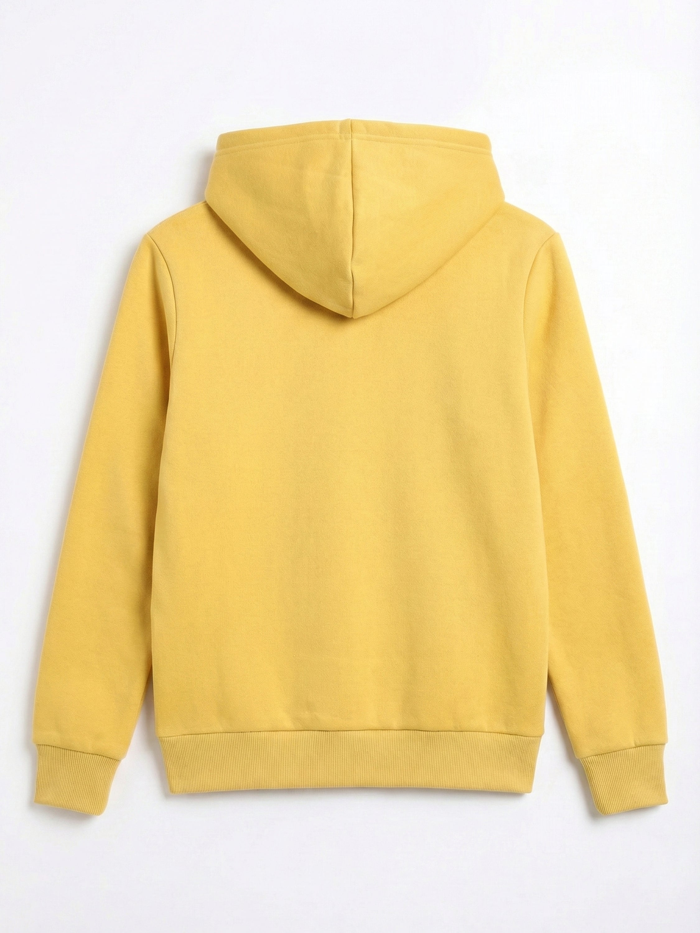 Highlander Men Yellow Hooded Front-Open Sweatshirt - Yellow - Image 5