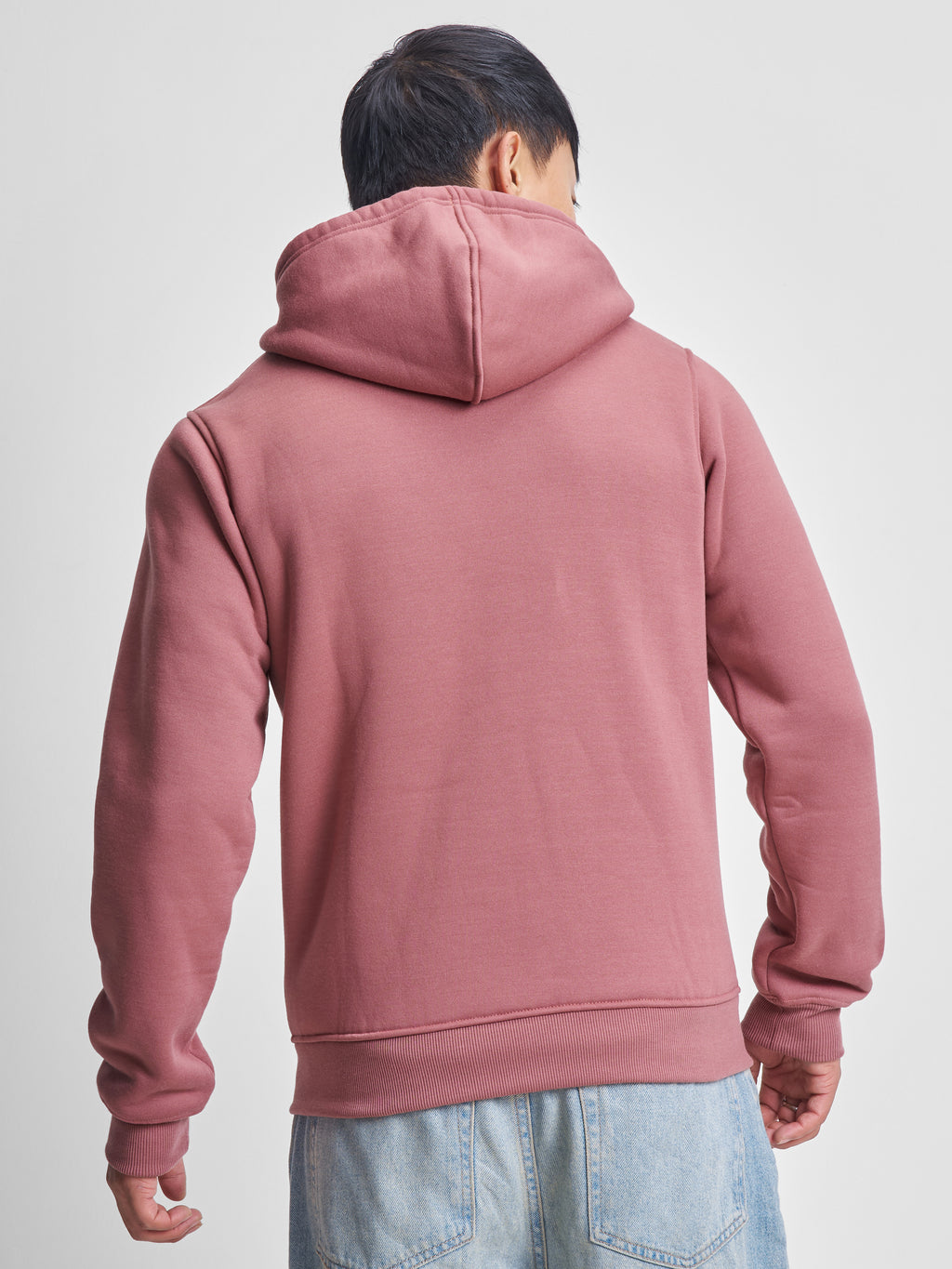 Highlander Men Rose Hooded Front-Open Sweatshirt - Rose - Image 3