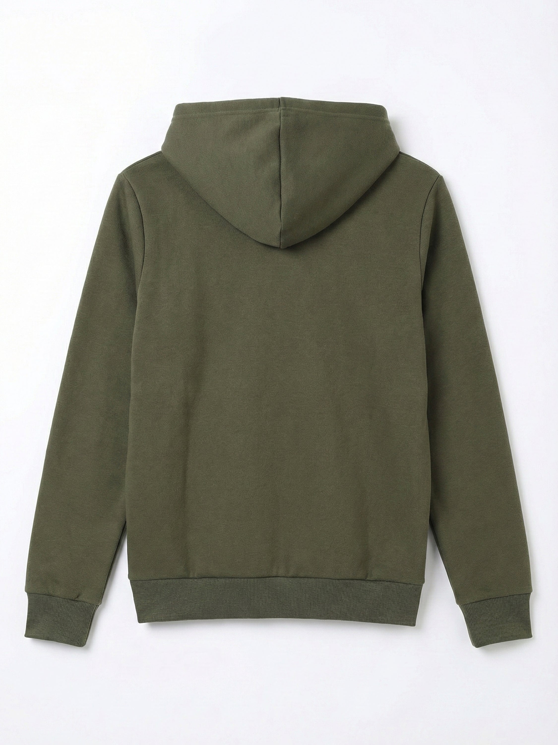 Highlander Men Olive Hooded Front-Open Sweatshirt - Olive - Image 5