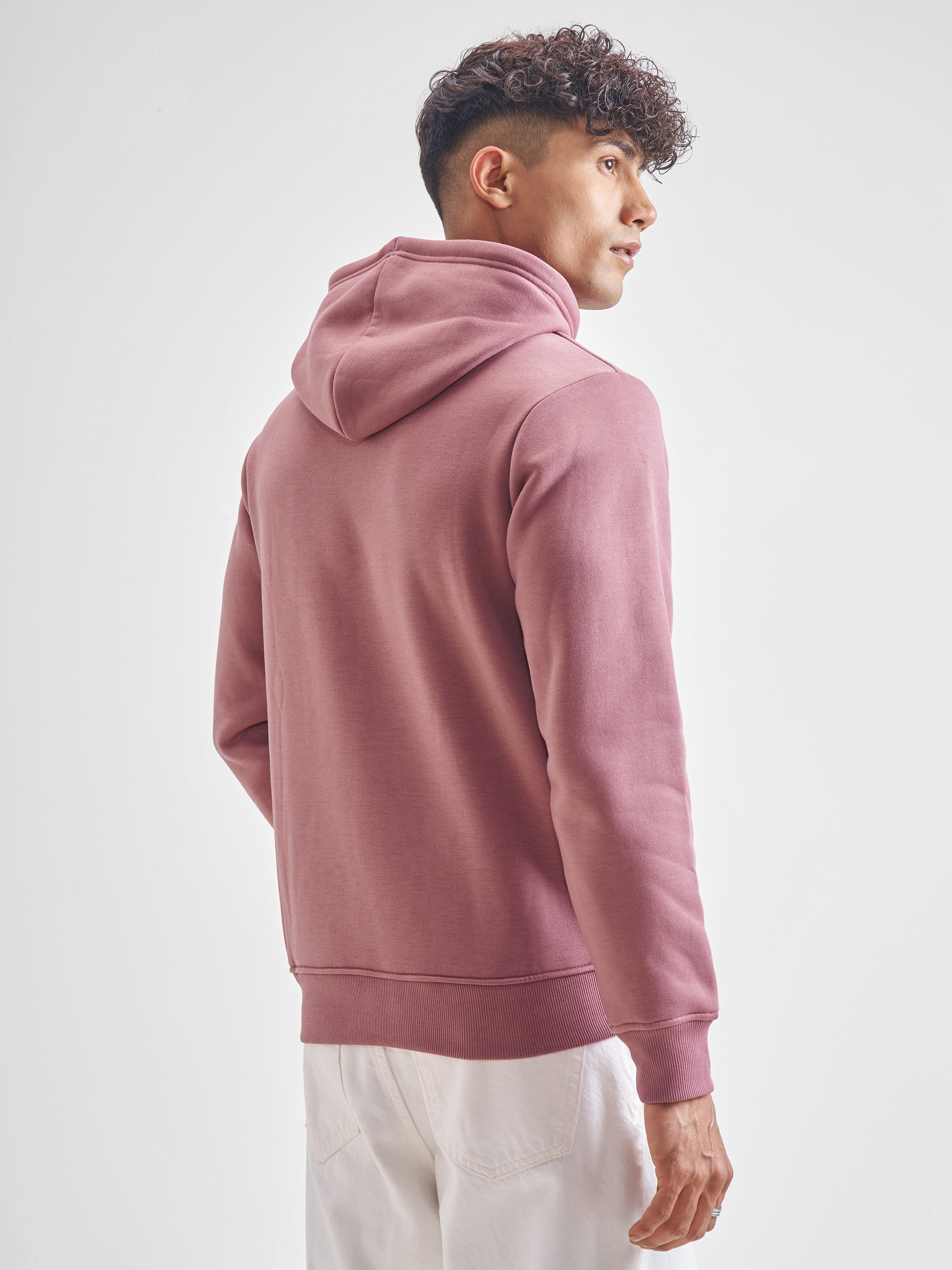 Highlander Men Rose Hooded Pullover Sweatshirt - Rose - Image 3