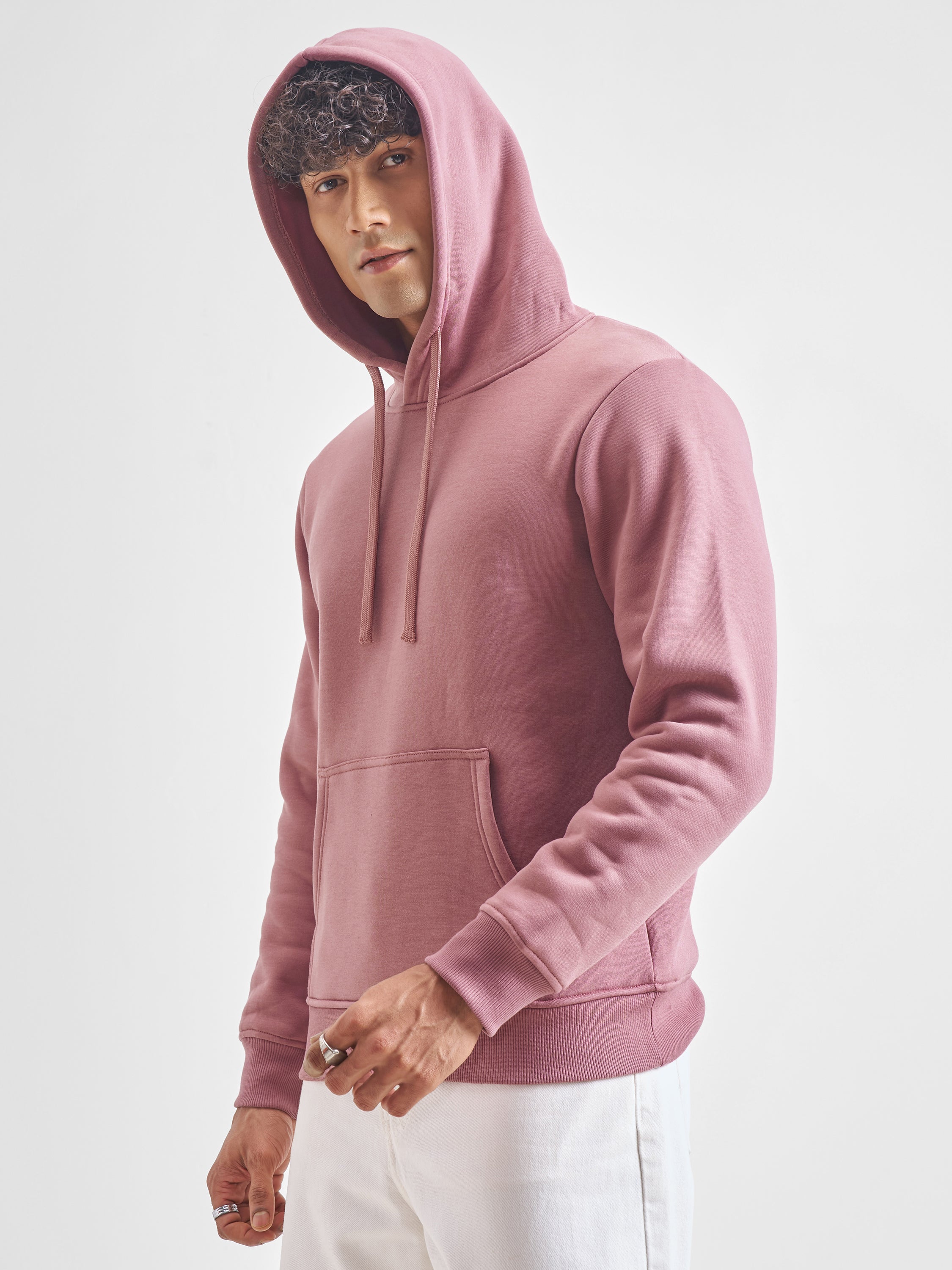 Highlander Men Rose Hooded Pullover Sweatshirt - Rose - Image 4