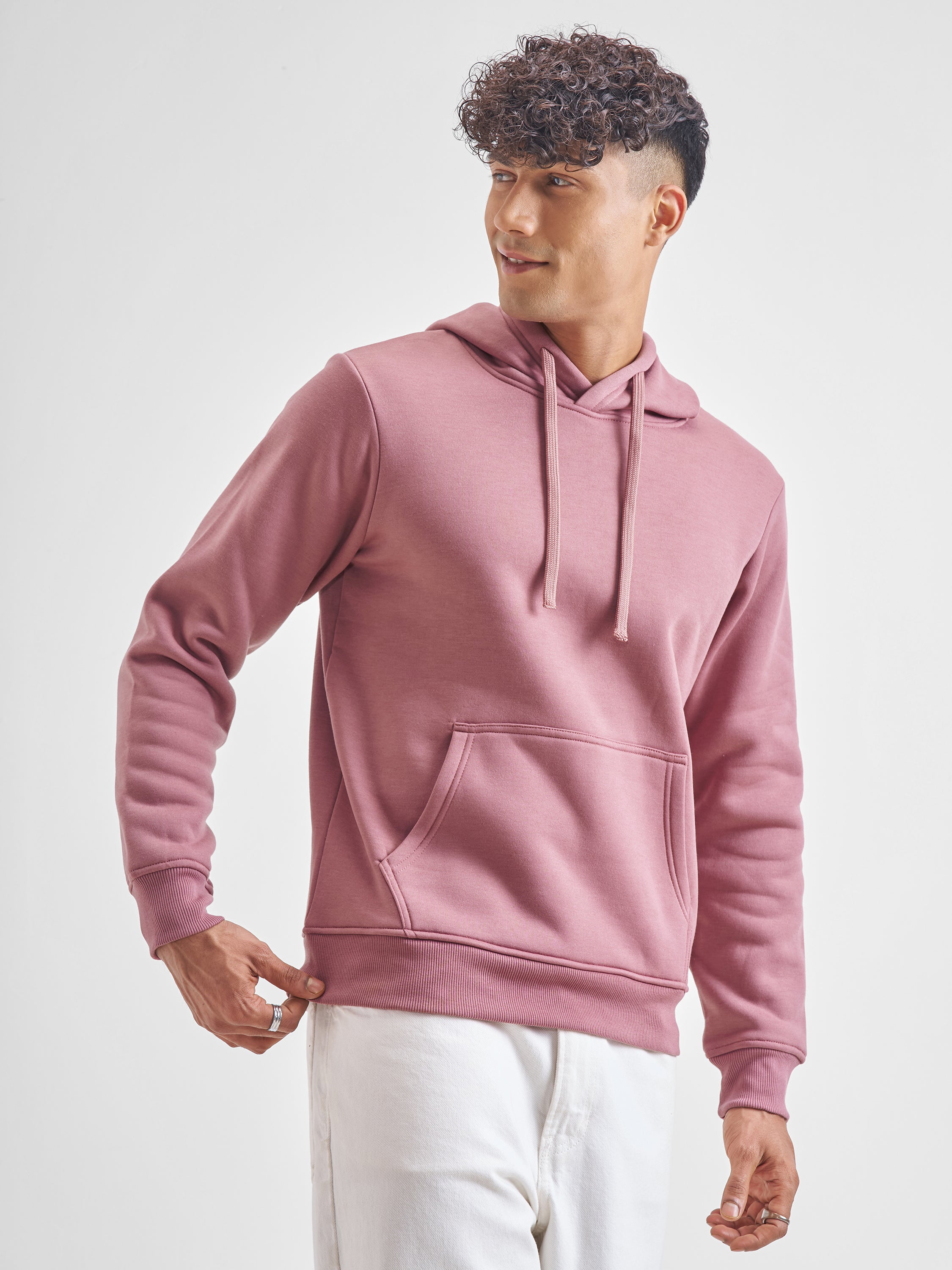 Highlander Men Rose Hooded Pullover Sweatshirt - Rose - Image 6