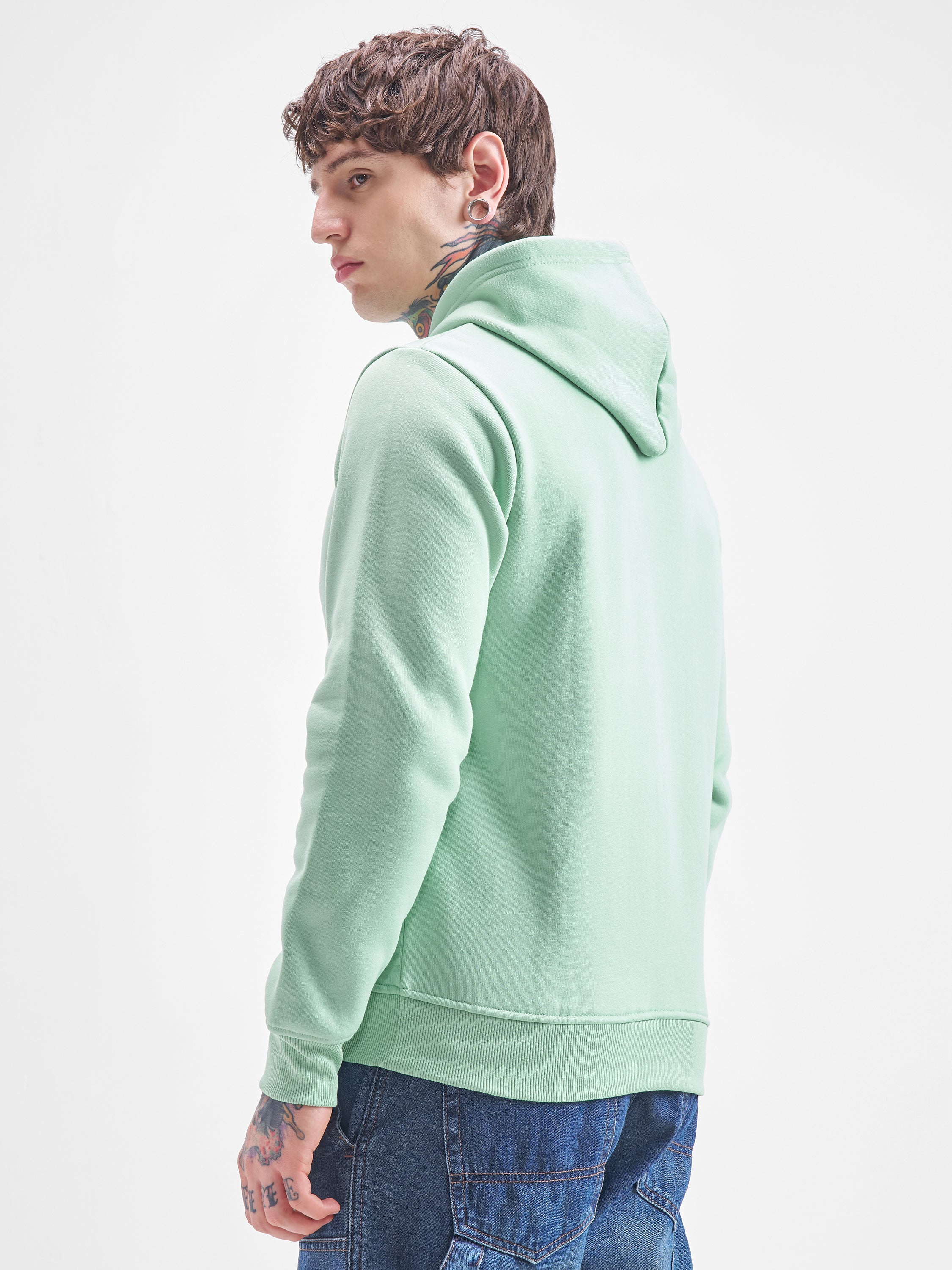 Highlander Men Green Hooded Pullover Sweatshirt - Green - Image 3