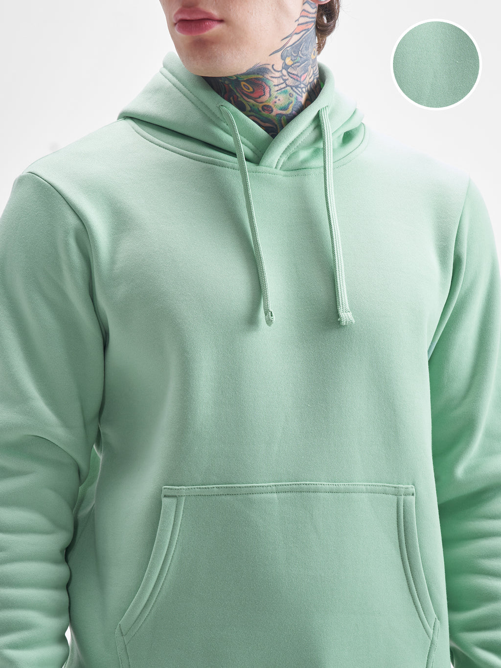 Highlander Men Green Hooded Pullover Sweatshirt - Green - Image 5