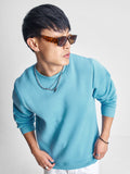 Highlander Men Blue Round Neck Pullover Sweatshirt - Blue - Image 1