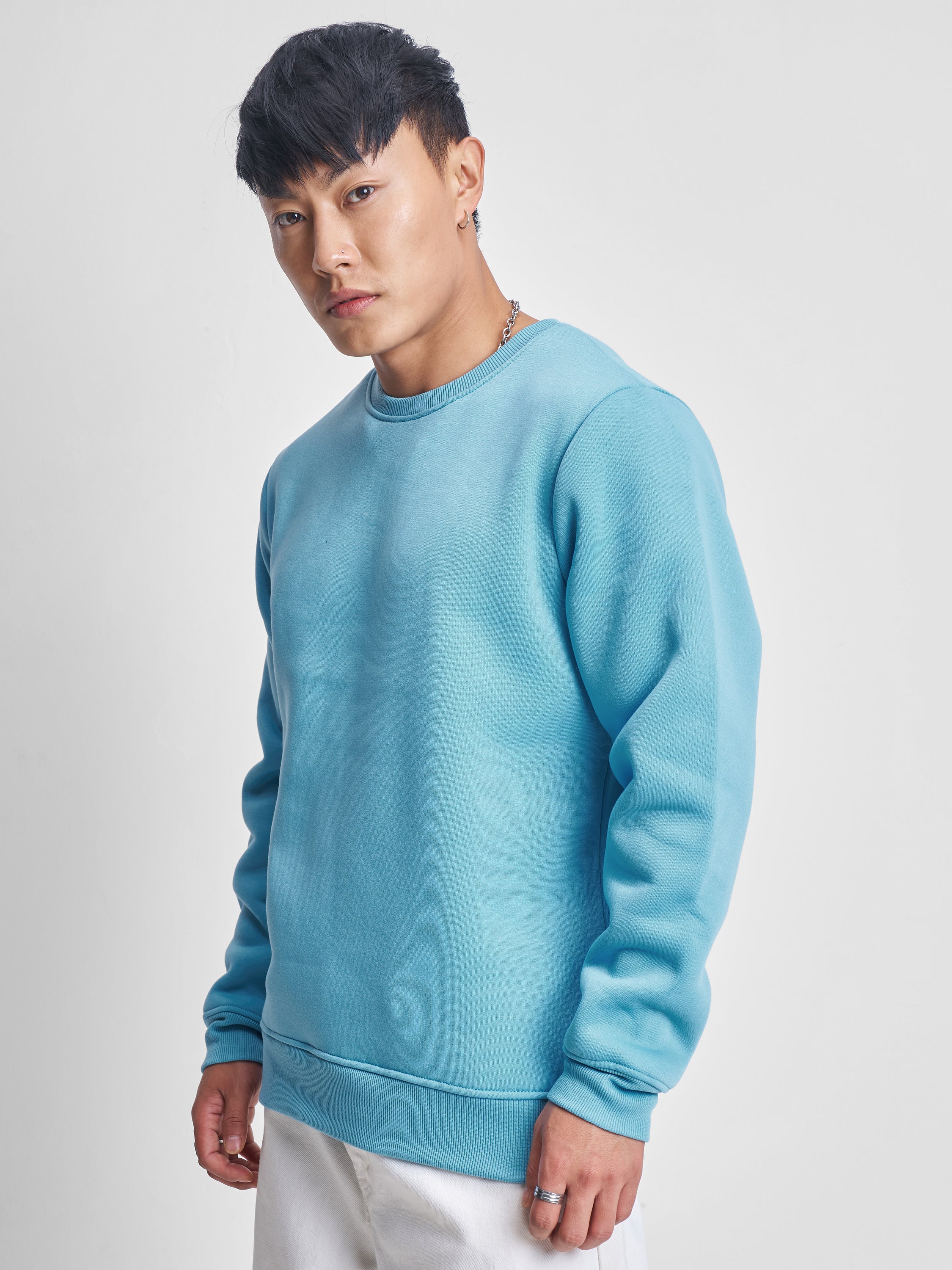 Highlander Men Blue Round Neck Pullover Sweatshirt - Blue - Image 4