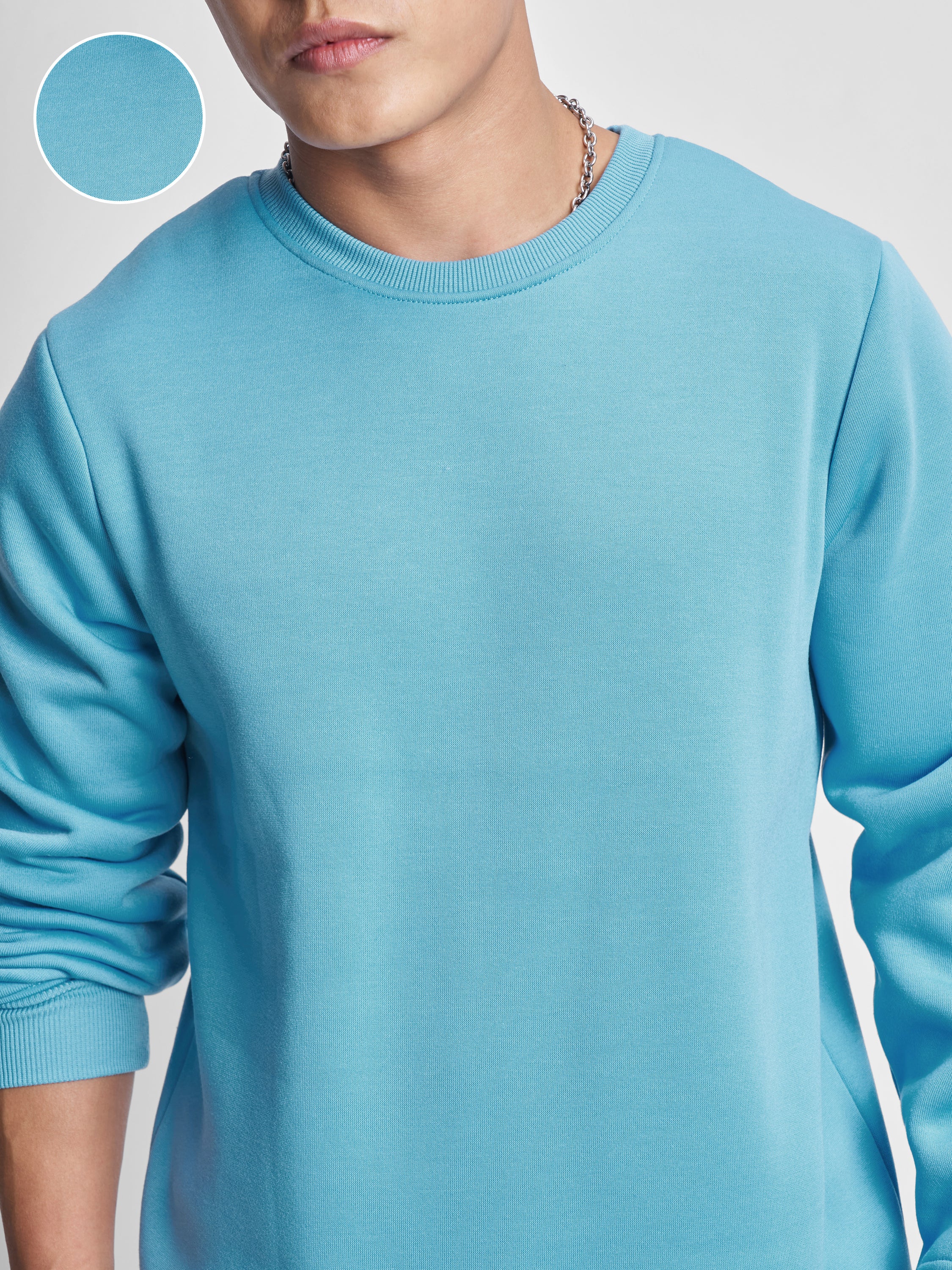 Highlander Men Blue Round Neck Pullover Sweatshirt - Blue - Image 5