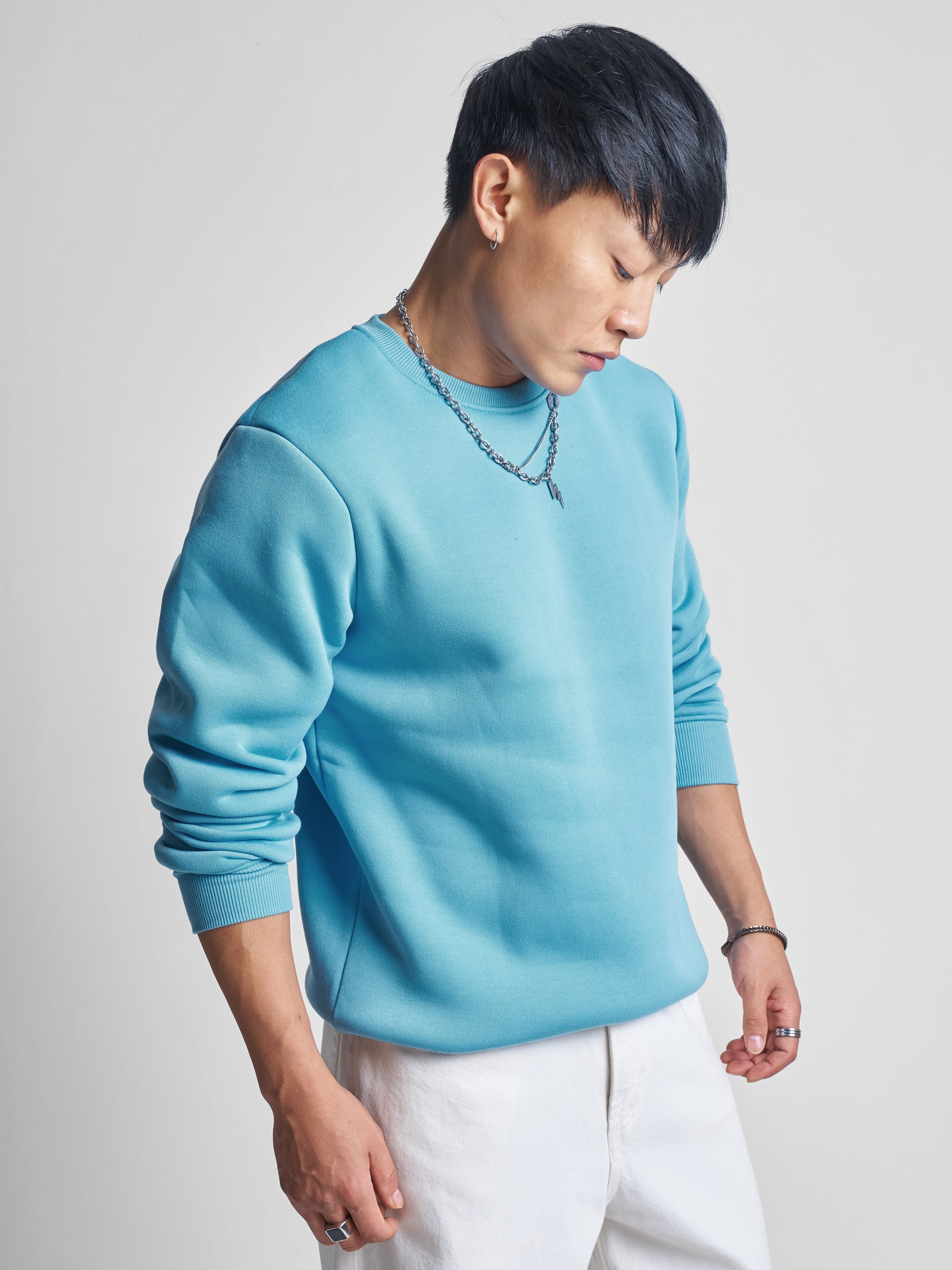 Highlander Men Blue Round Neck Pullover Sweatshirt - Blue - Image 6