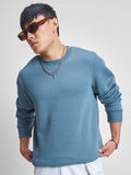Highlander Men Blue Round Neck Pullover Sweatshirt - Blue - Image 1