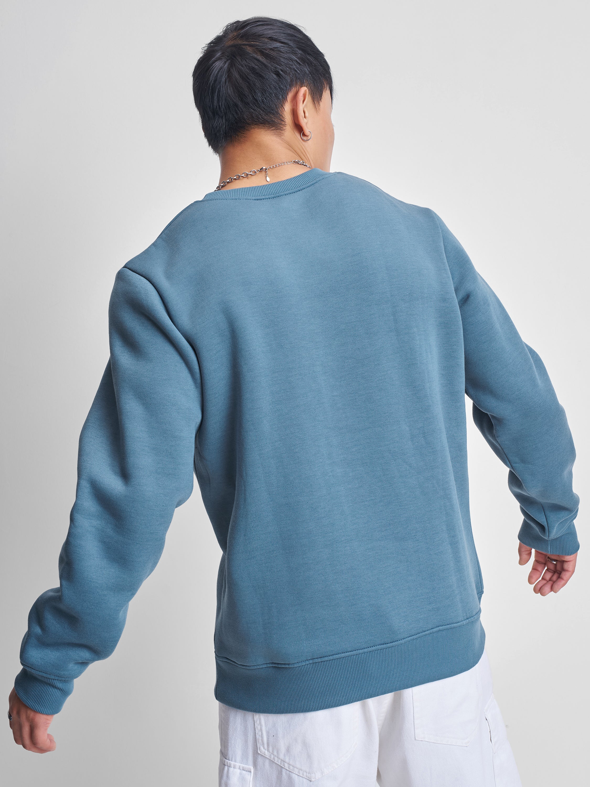 Highlander Men Blue Round Neck Pullover Sweatshirt - Blue - Image 3