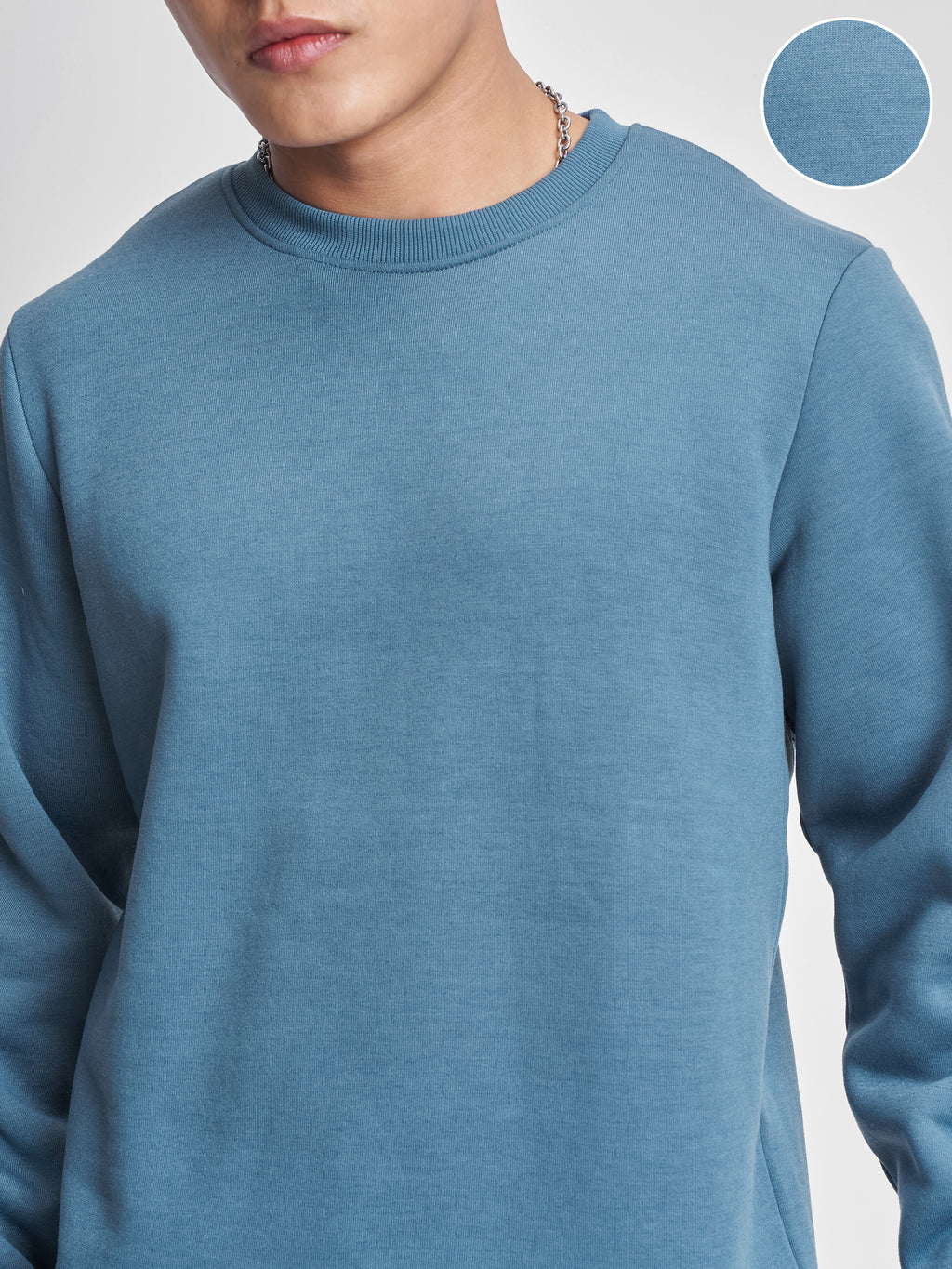 Highlander Men Blue Round Neck Pullover Sweatshirt - Blue - Image 5