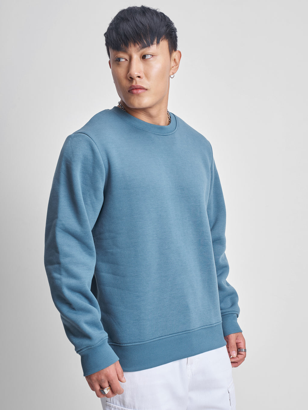 Highlander Men Blue Round Neck Pullover Sweatshirt - Blue - Image 6