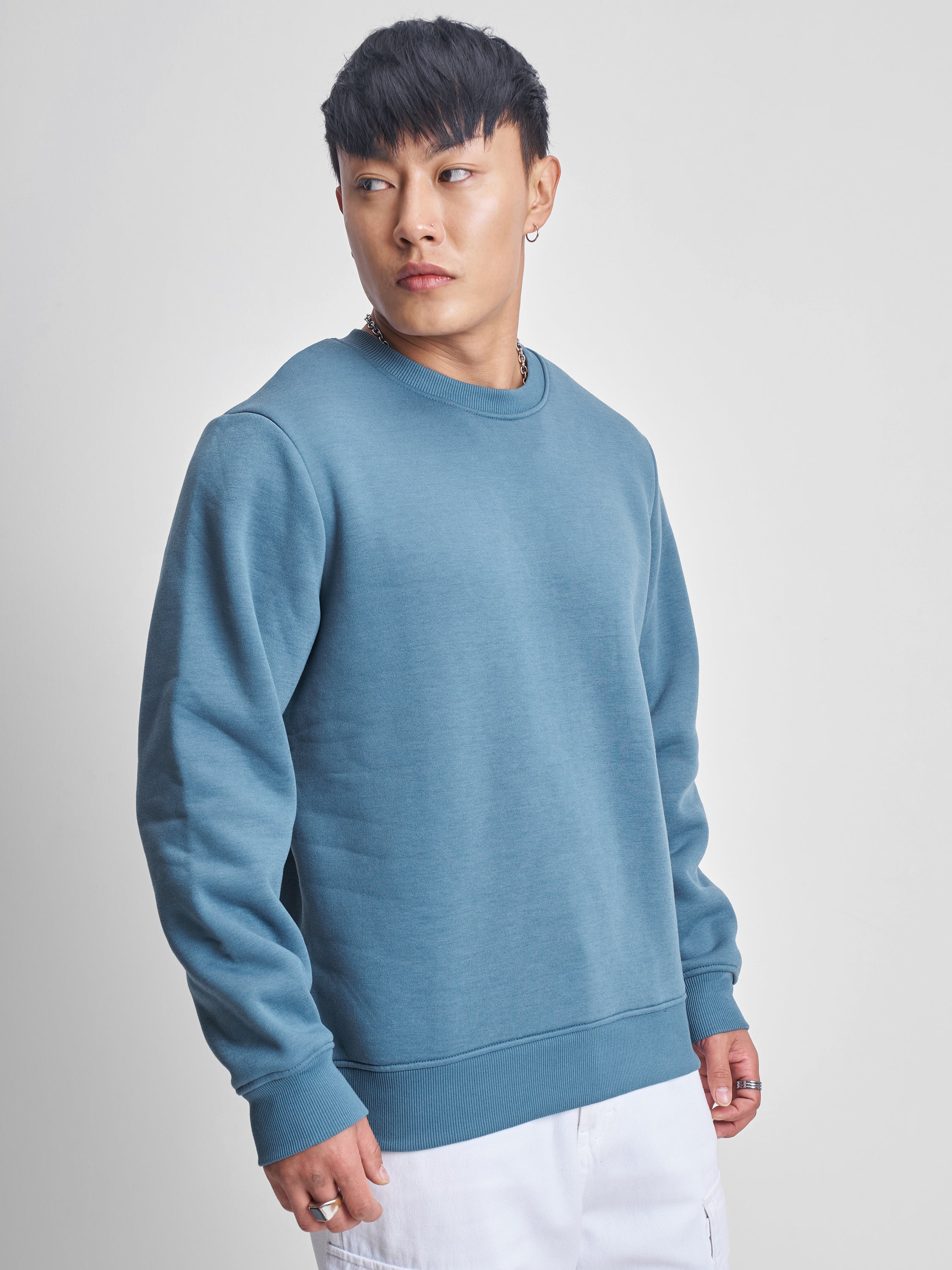 Highlander Men Blue Round Neck Pullover Sweatshirt - Blue - Image 6
