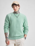Highlander Men Green Round Neck Pullover Sweatshirt - Green - Image 1