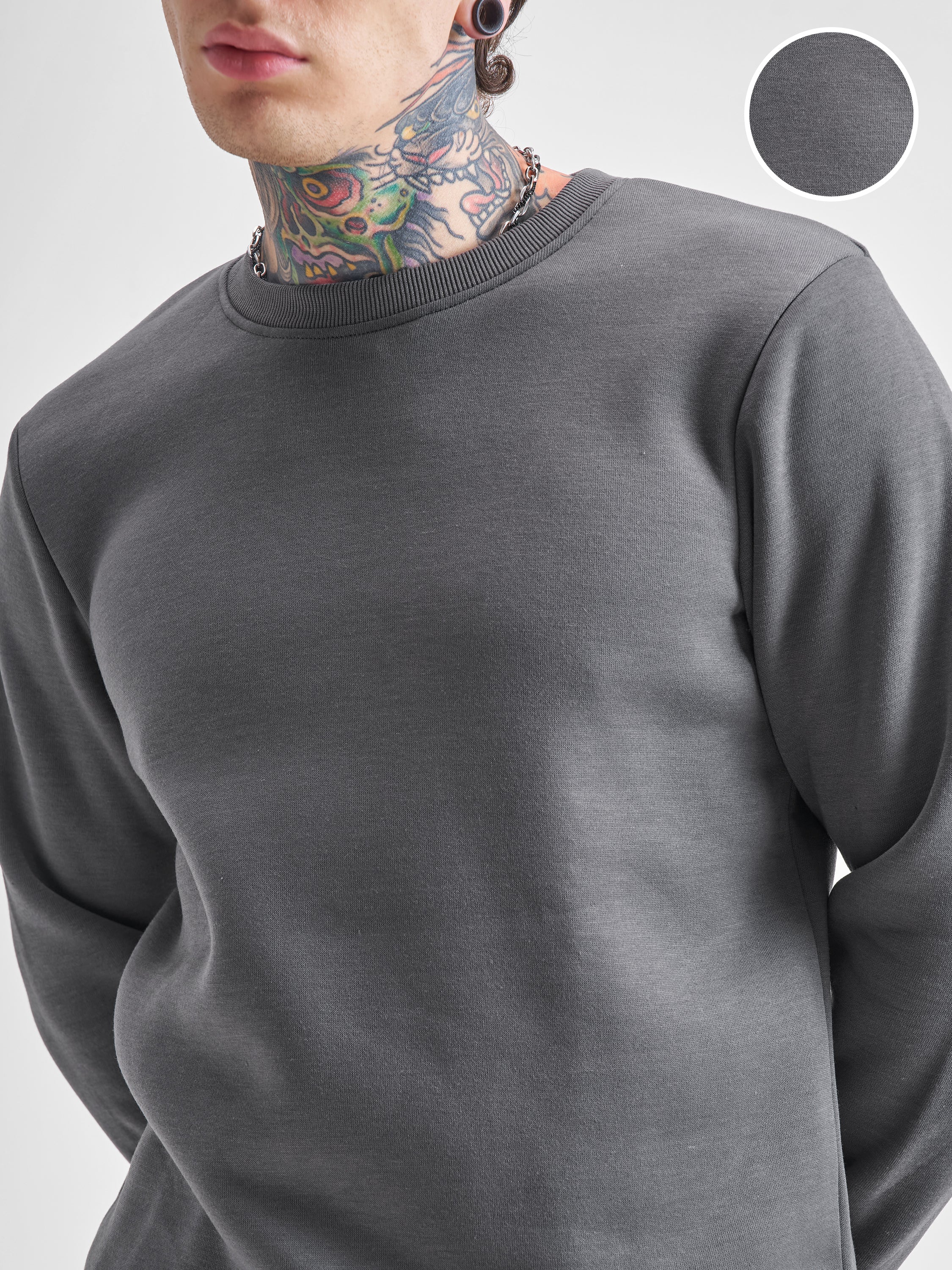 Highlander Men Brown Round Neck Pullover Sweatshirt - Brown - Image 5