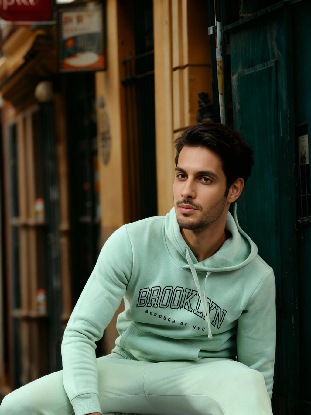 Highlander Men Green Hooded Pullover Sweatshirt - Green - Image 6