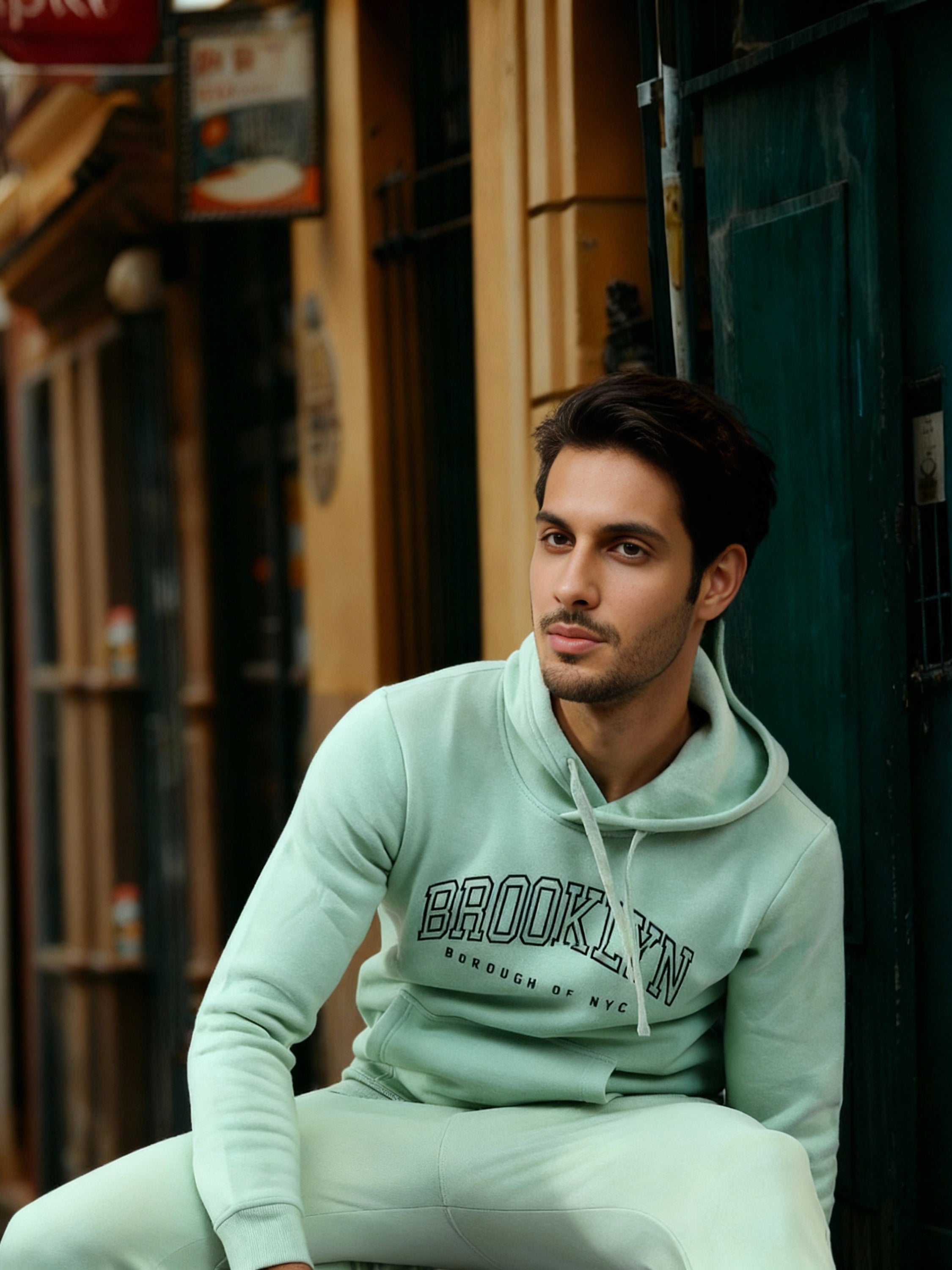 Highlander Men Green Hooded Pullover Sweatshirt - Green - Image 6