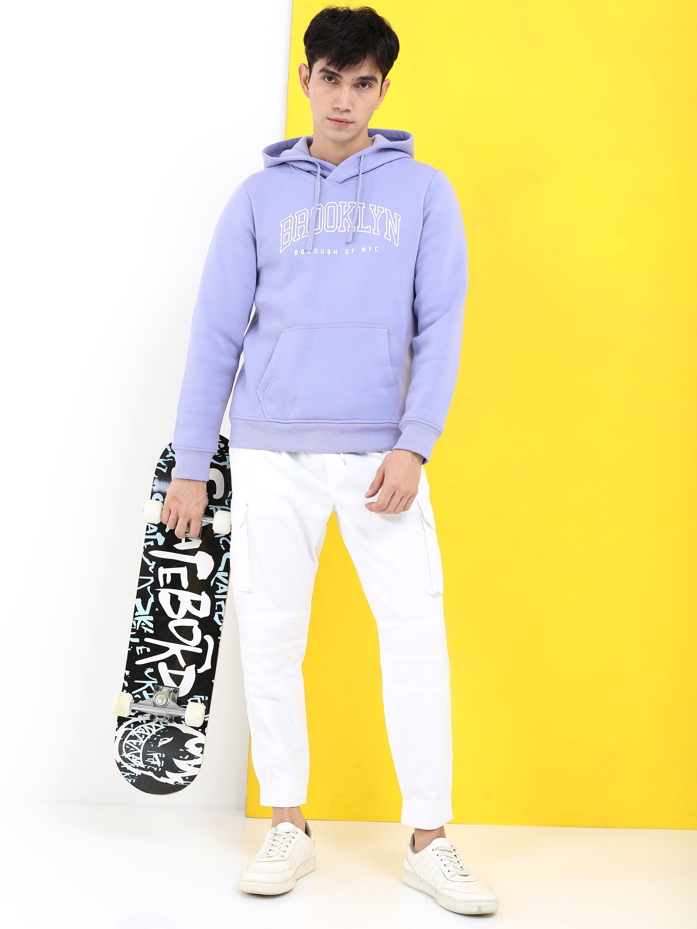 Highlander Men Lavender Hooded Pullover Sweatshirt - Lavender - Image 2