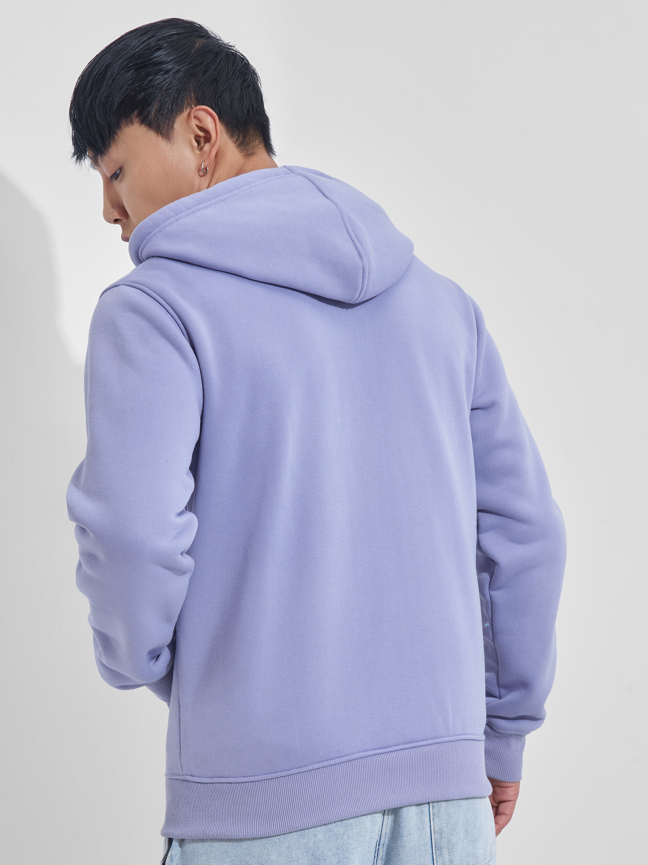 Highlander Men Blue Hooded Front-Open Sweatshirt - Blue - Image 3