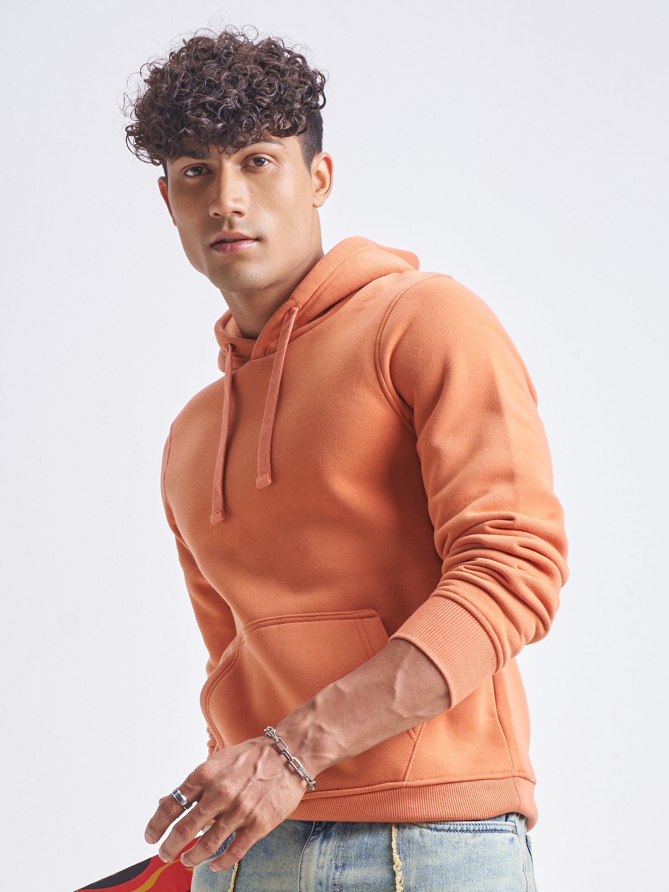 Highlander Men Pink Hooded Pullover Sweatshirt - Pink - Image 4
