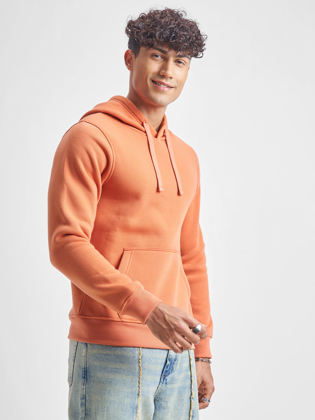 Highlander Men Pink Hooded Pullover Sweatshirt - Pink - Image 6