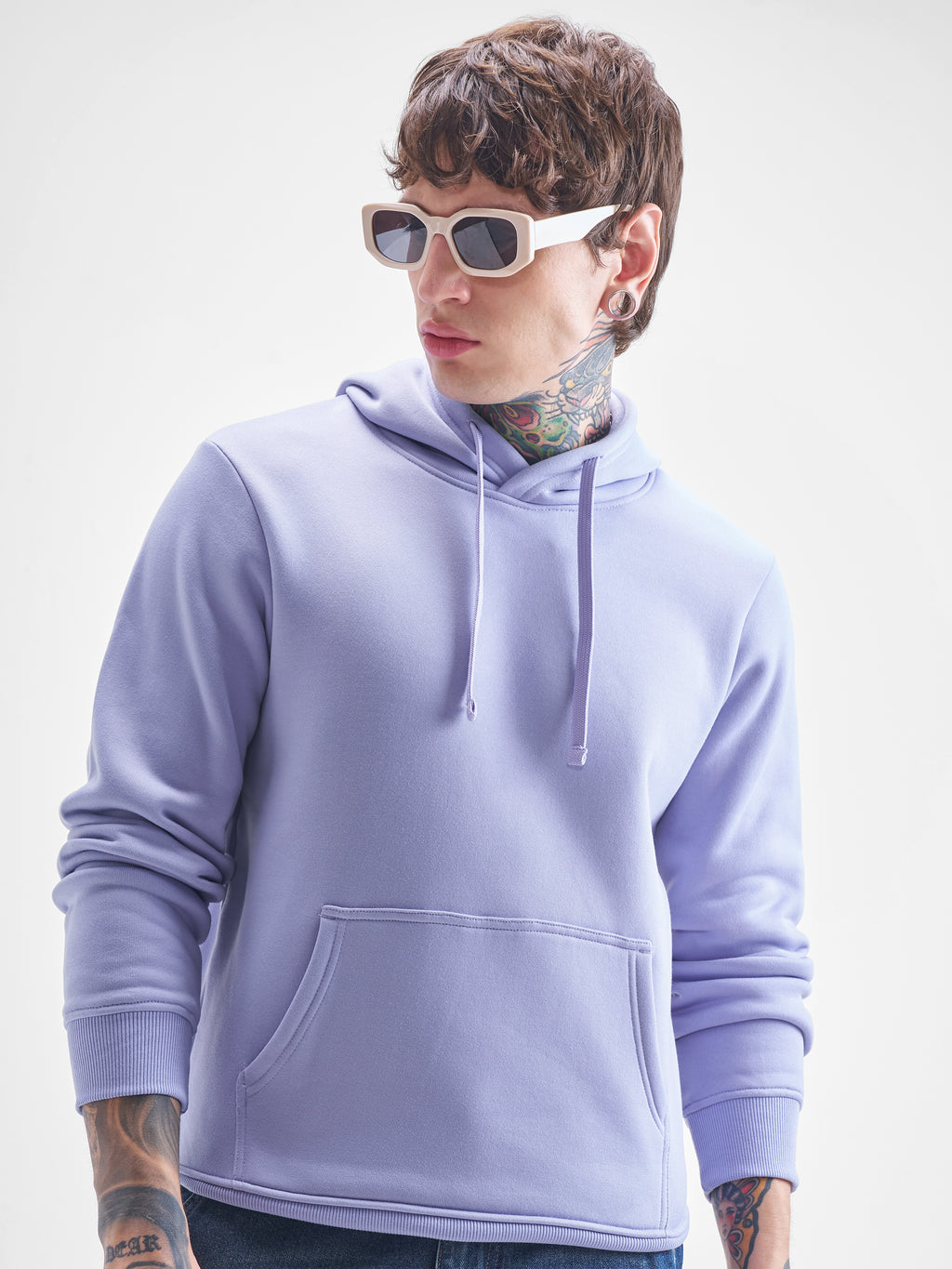 Highlander Men Blue Hooded Pullover Sweatshirt - Blue - Image 1