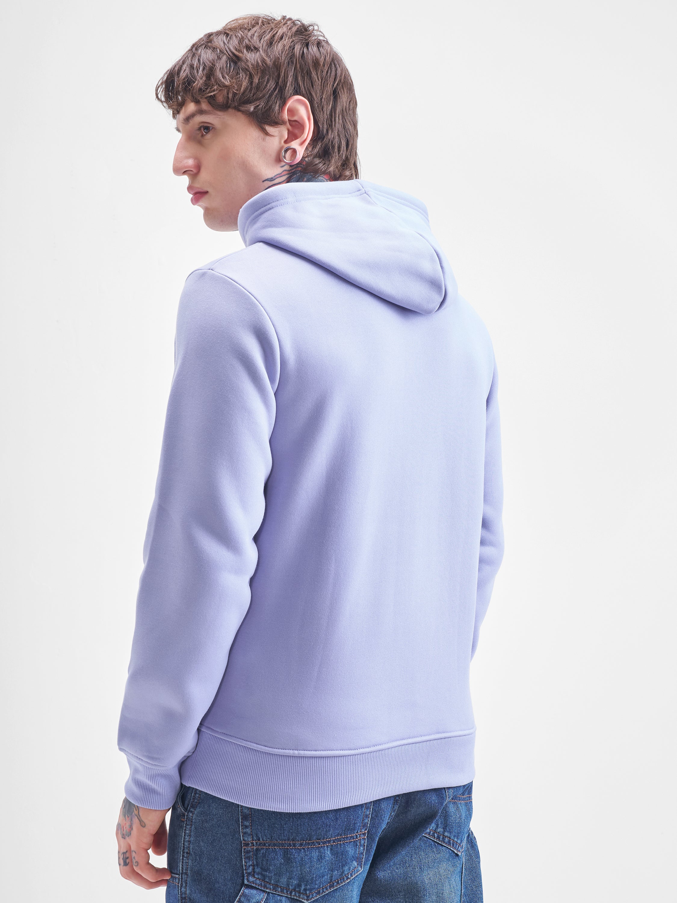 Highlander Men Blue Hooded Pullover Sweatshirt - Blue - Image 3