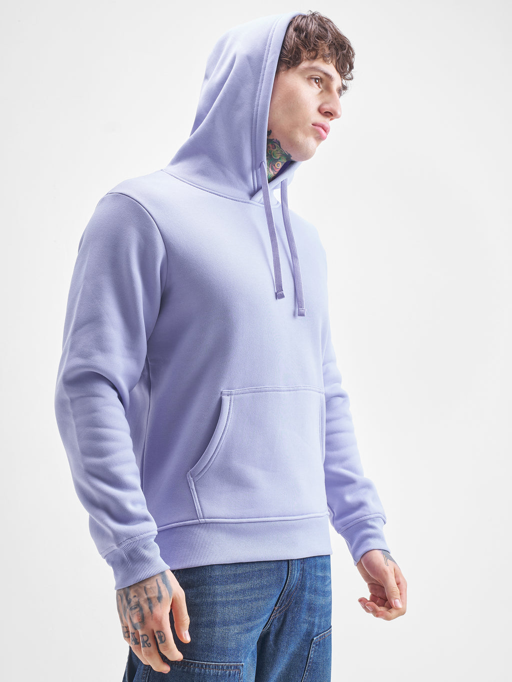 Highlander Men Blue Hooded Pullover Sweatshirt - Blue - Image 6