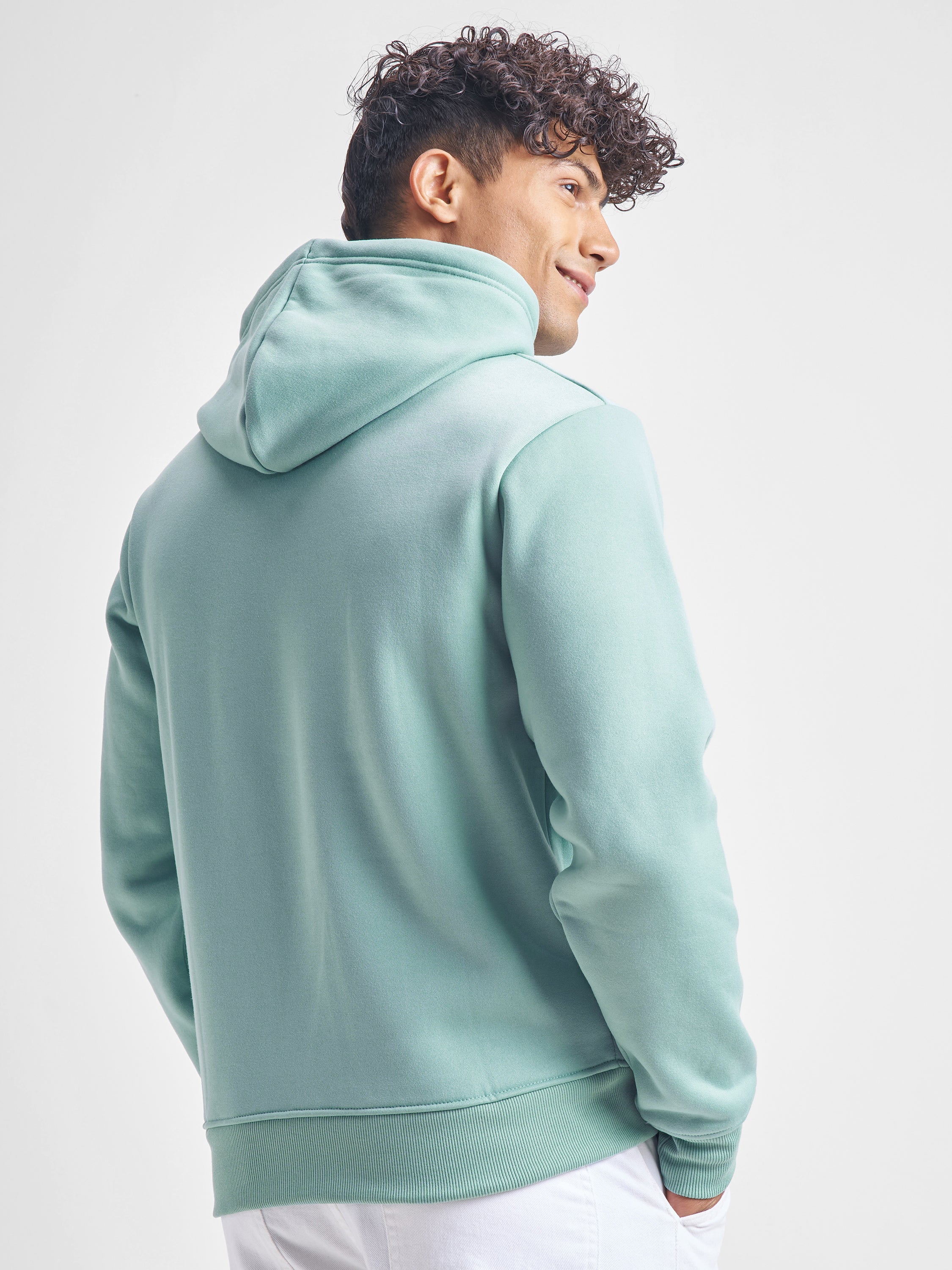Highlander Men Blue Hooded Pullover Sweatshirt - Blue - Image 3