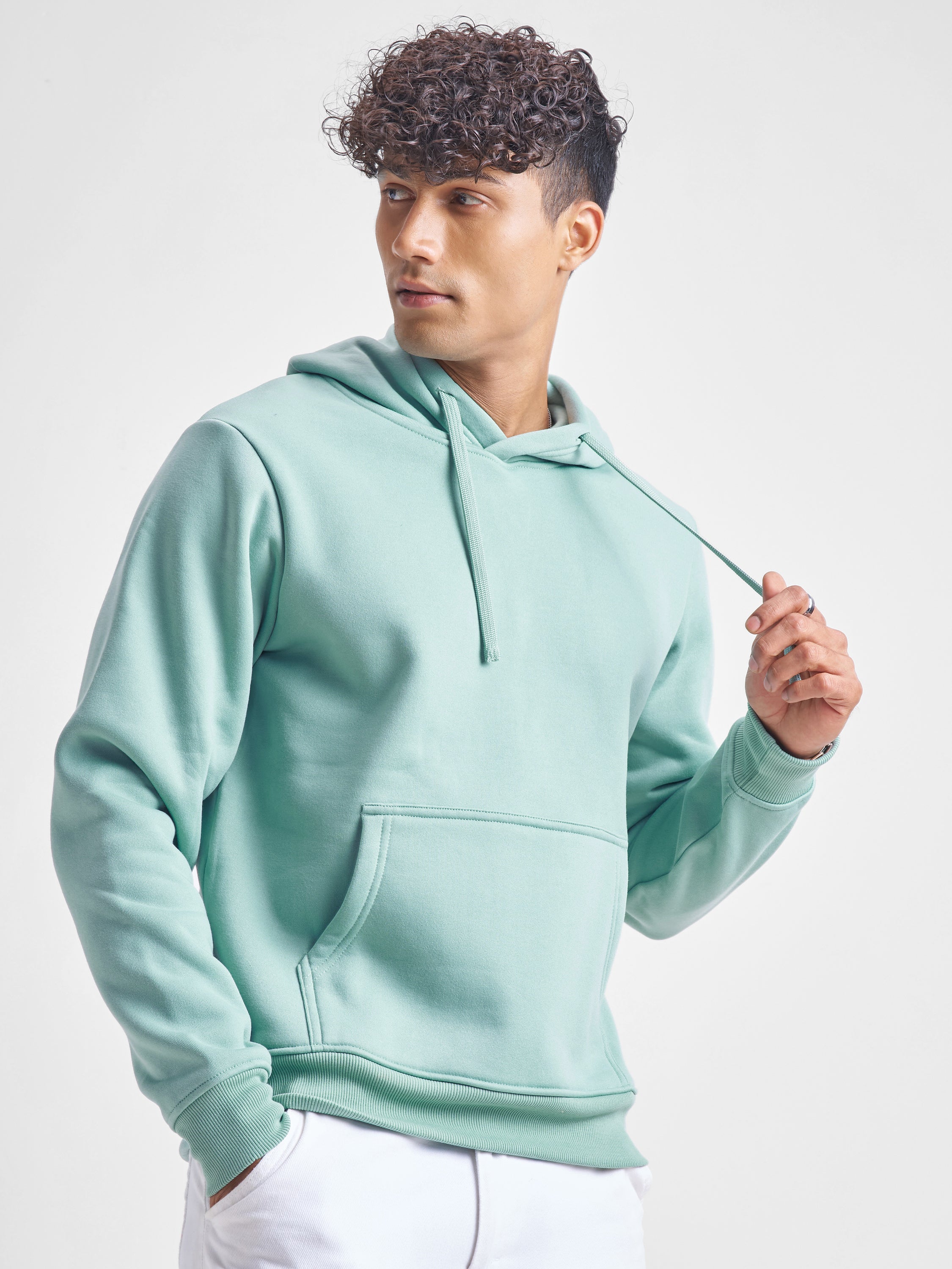 Highlander Men Blue Hooded Pullover Sweatshirt - Blue - Image 6
