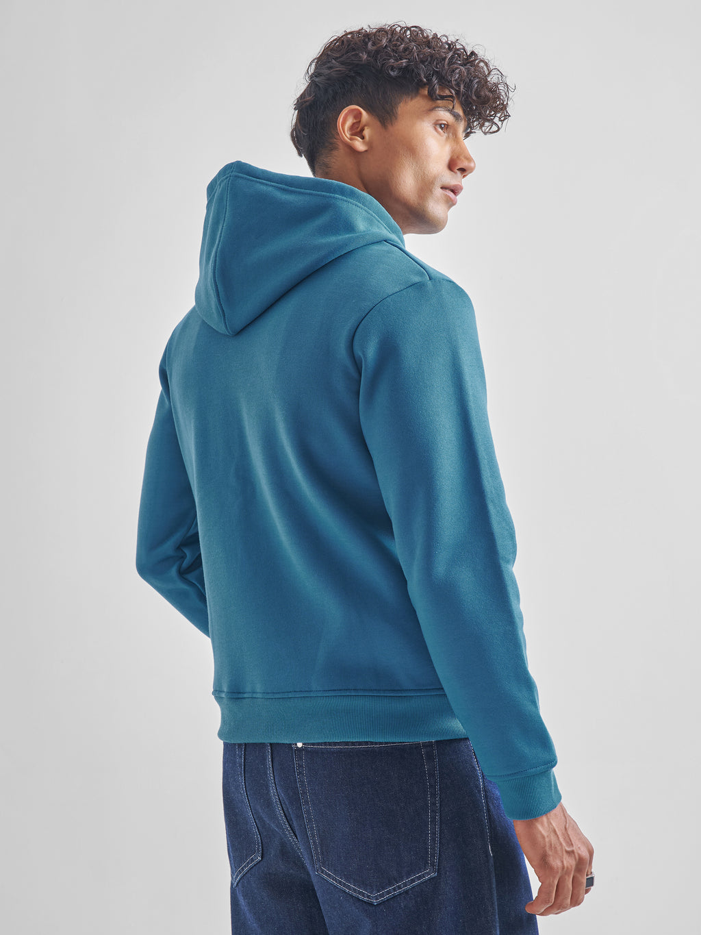 Highlander Men Teal Hooded Pullover Sweatshirt - Teal - Image 3