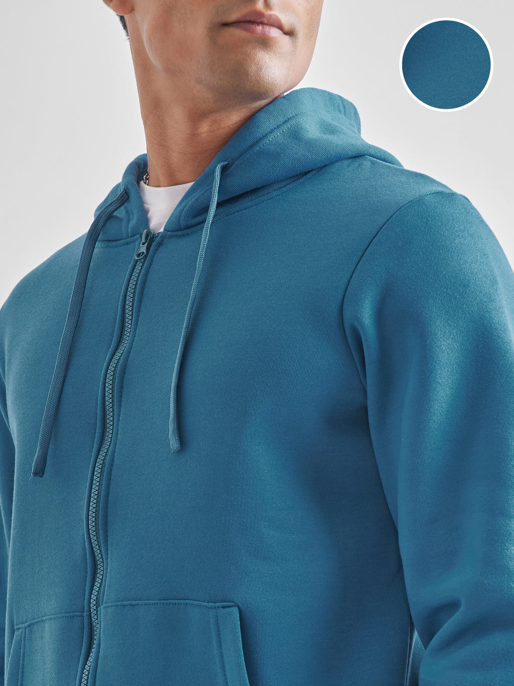 Highlander Men Teal Hooded Pullover Sweatshirt - Teal - Image 5