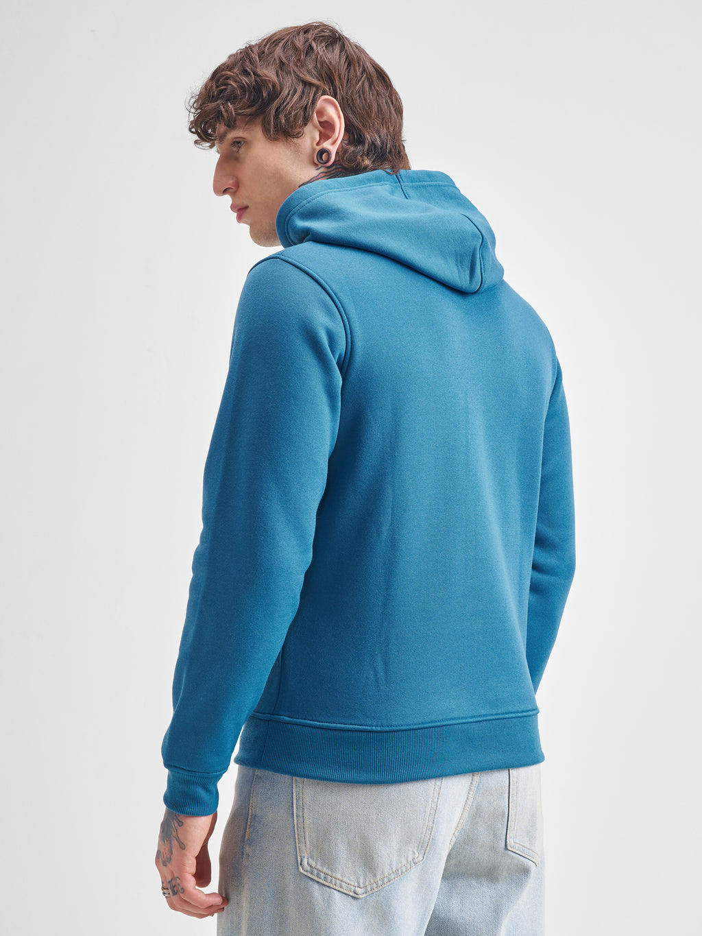 Highlander Men Teal Hooded Pullover Sweatshirt - Teal - Image 3