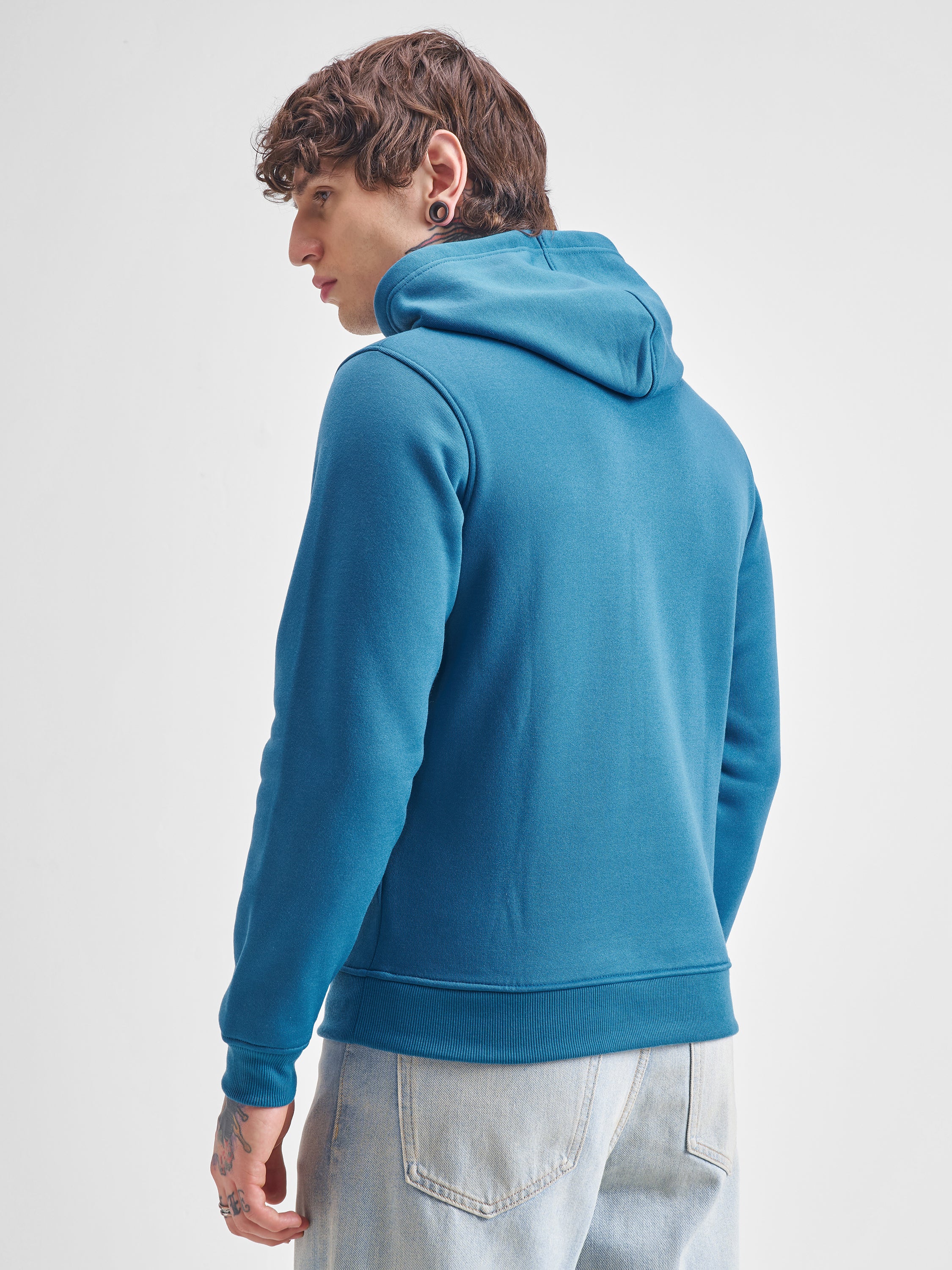 Highlander Men Teal Hooded Pullover Sweatshirt - Teal - Image 3