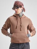 Highlander Men Beige Hooded Pullover Sweatshirt - Beige - Image 1