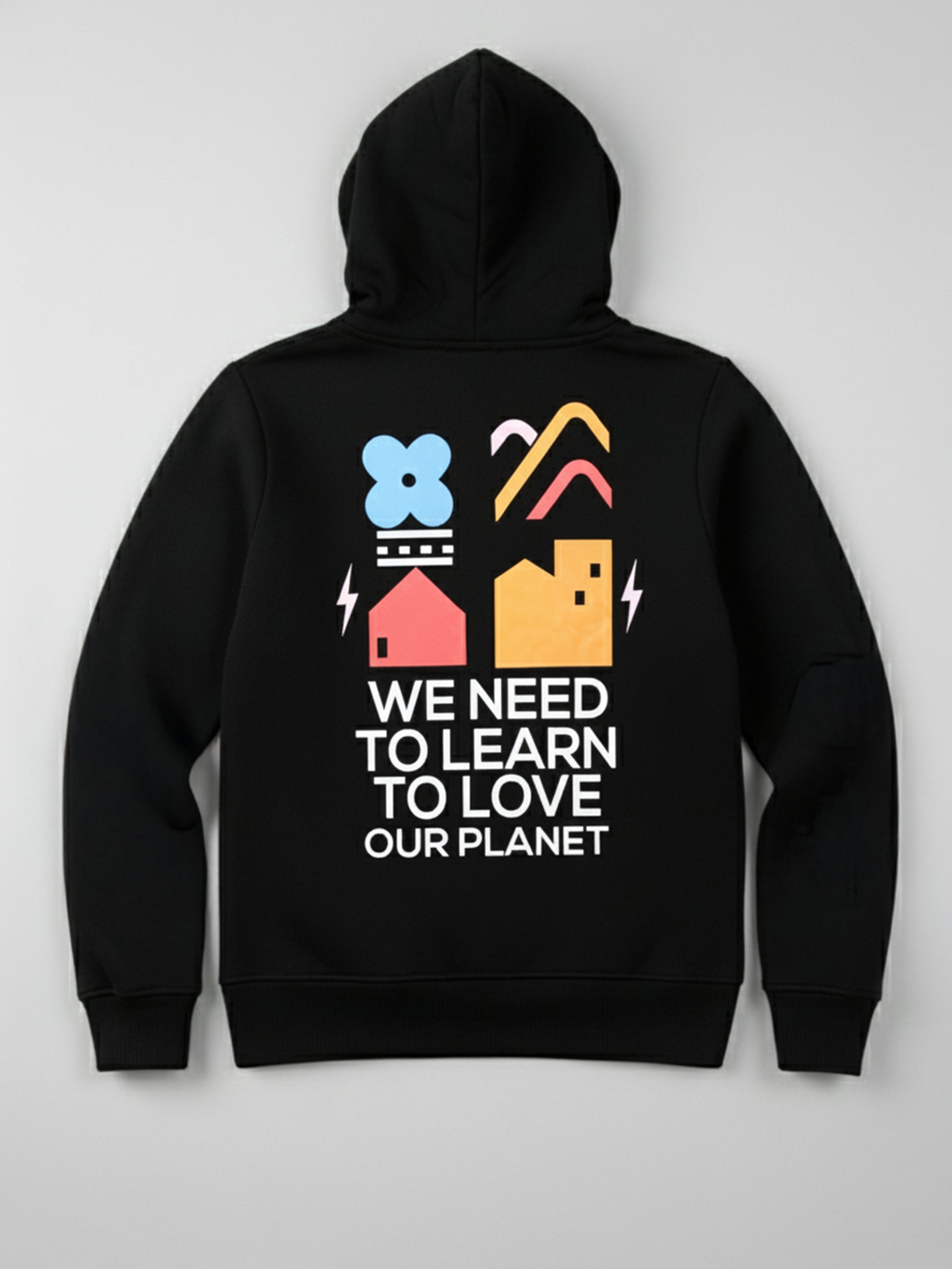 Highlander Men Black Hooded Pullover Sweatshirt - Black - Image 5